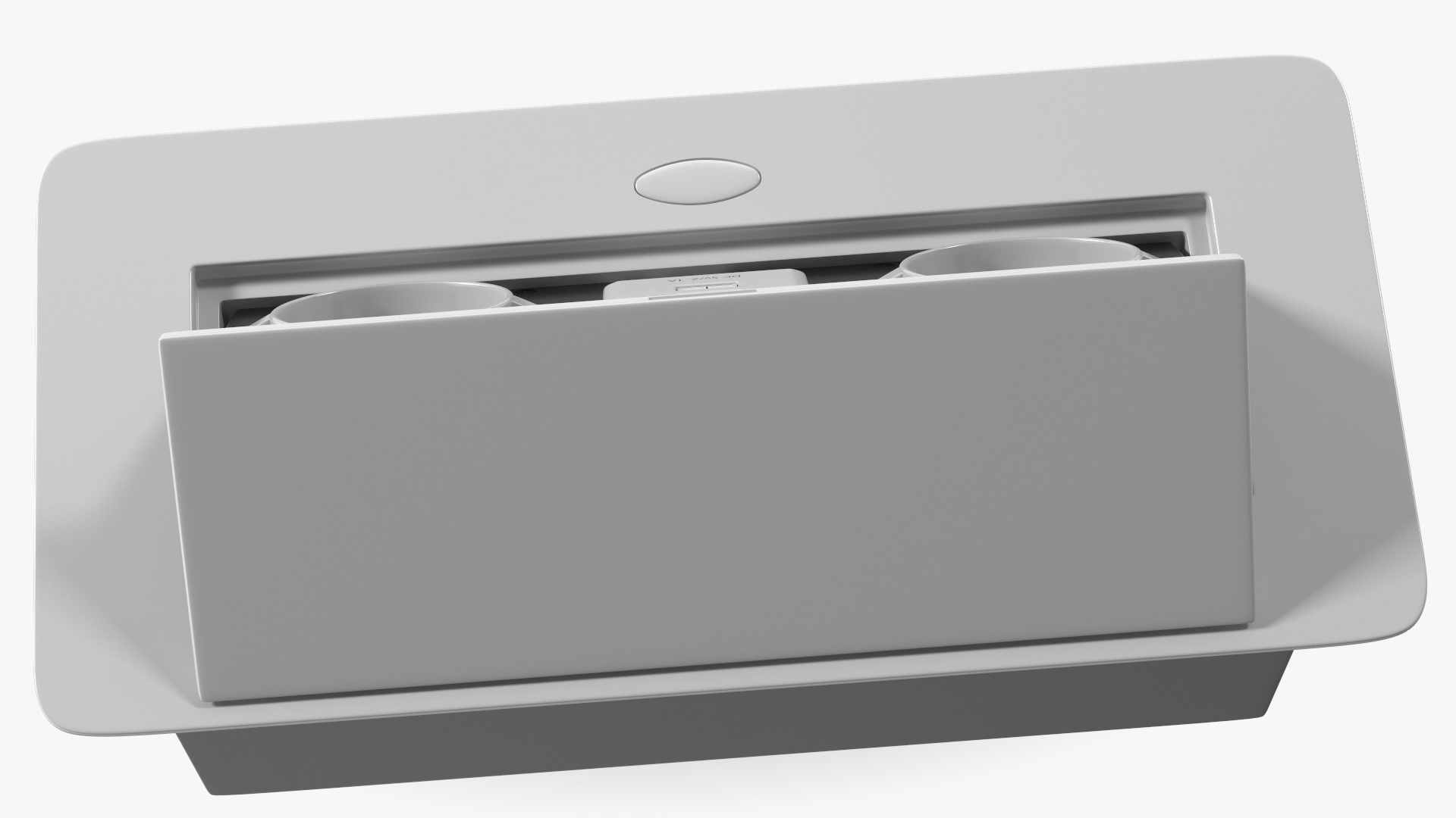 3D White Double Hidden Socket