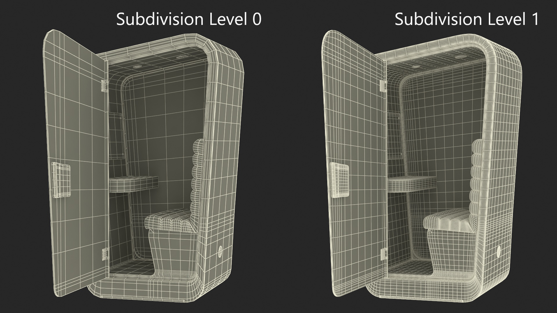 3D Conversation Booth model