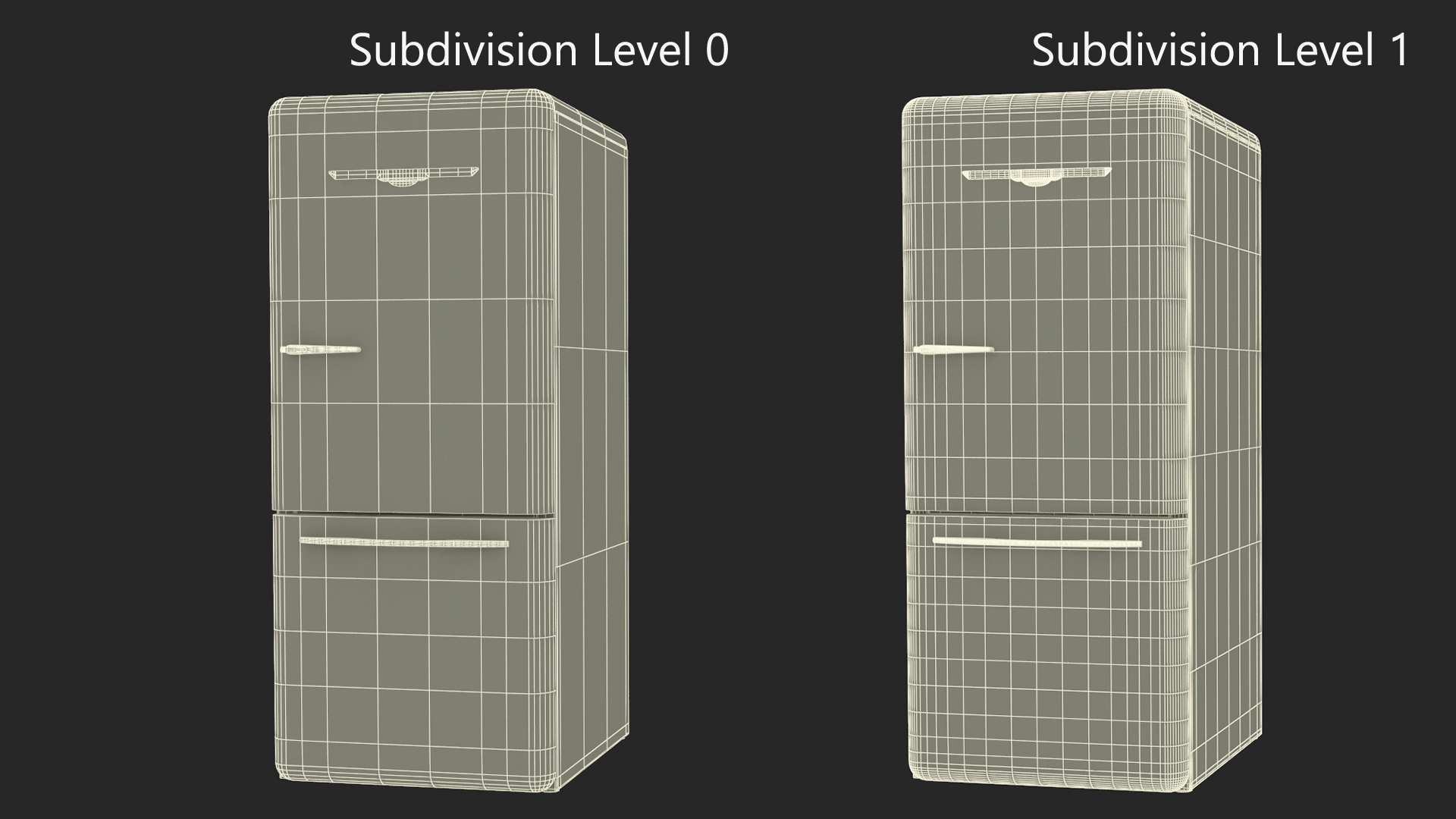 3D model Retro Design Refrigerator