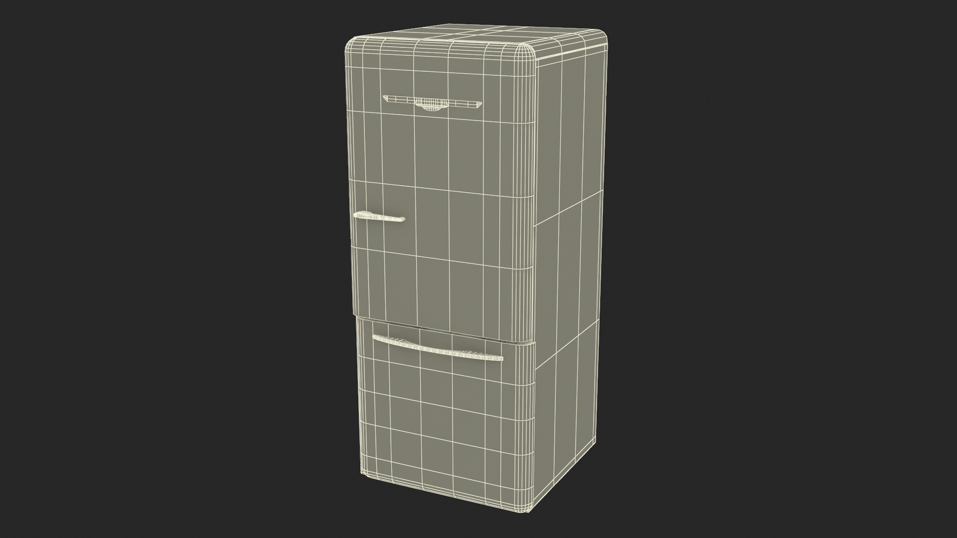 3D model Retro Design Refrigerator