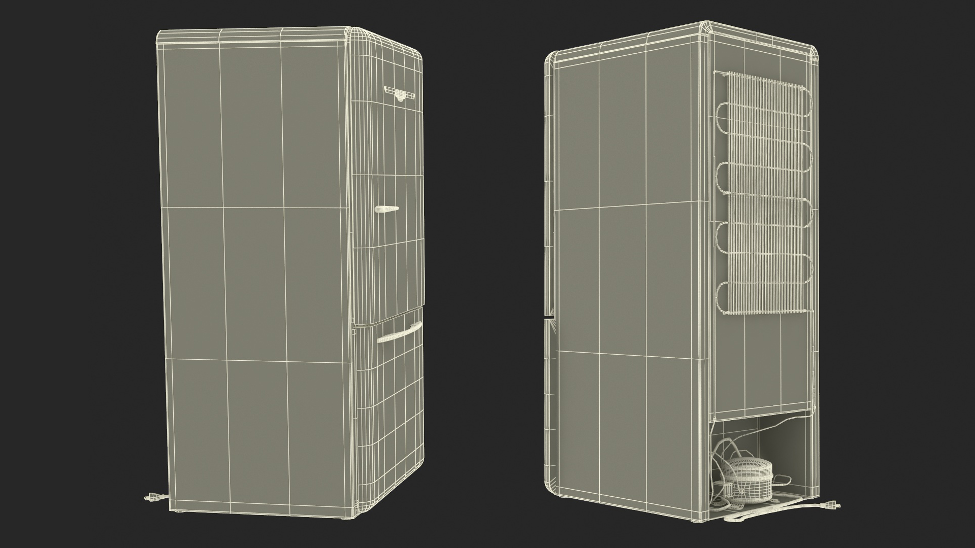 3D model Retro Design Refrigerator
