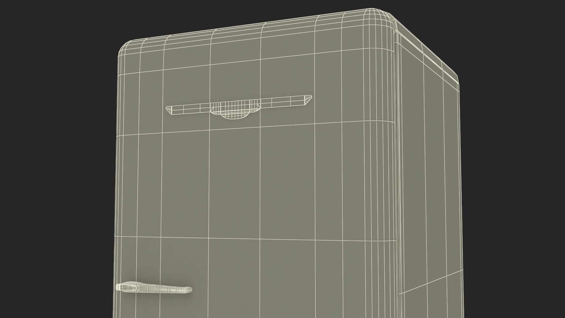3D model Retro Design Refrigerator