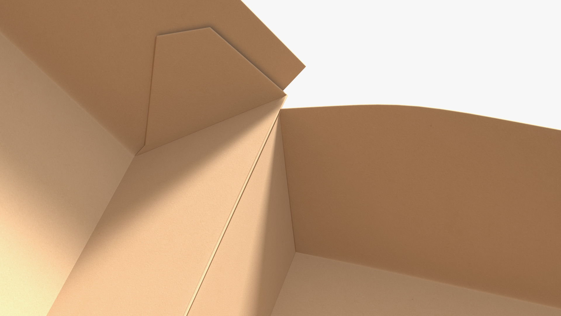 Burger Box Brown Open Empty 3D