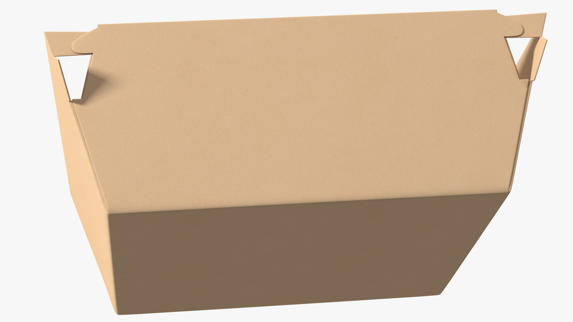 Burger Box Brown Open Empty 3D