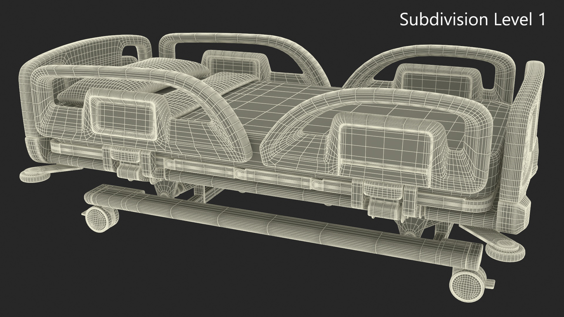 3D Smart Hospital Bed model