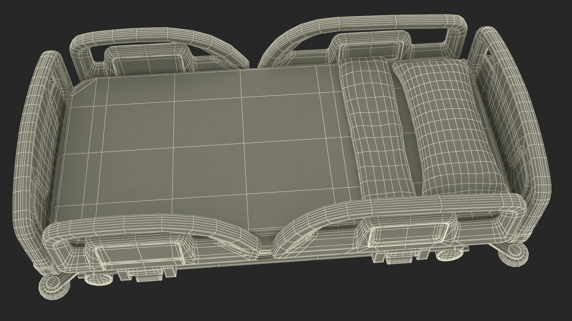 3D Smart Hospital Bed model