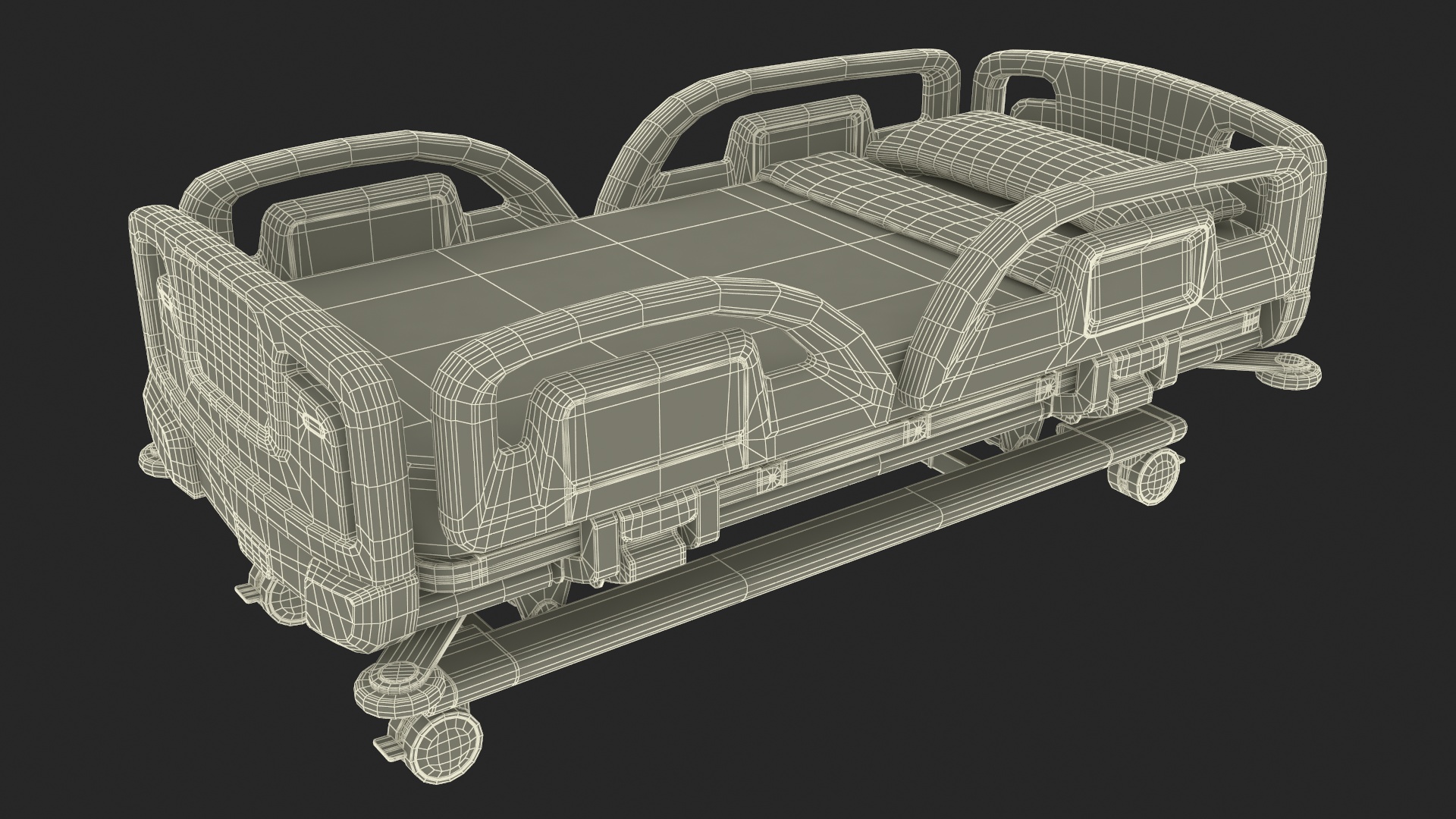 3D Smart Hospital Bed model