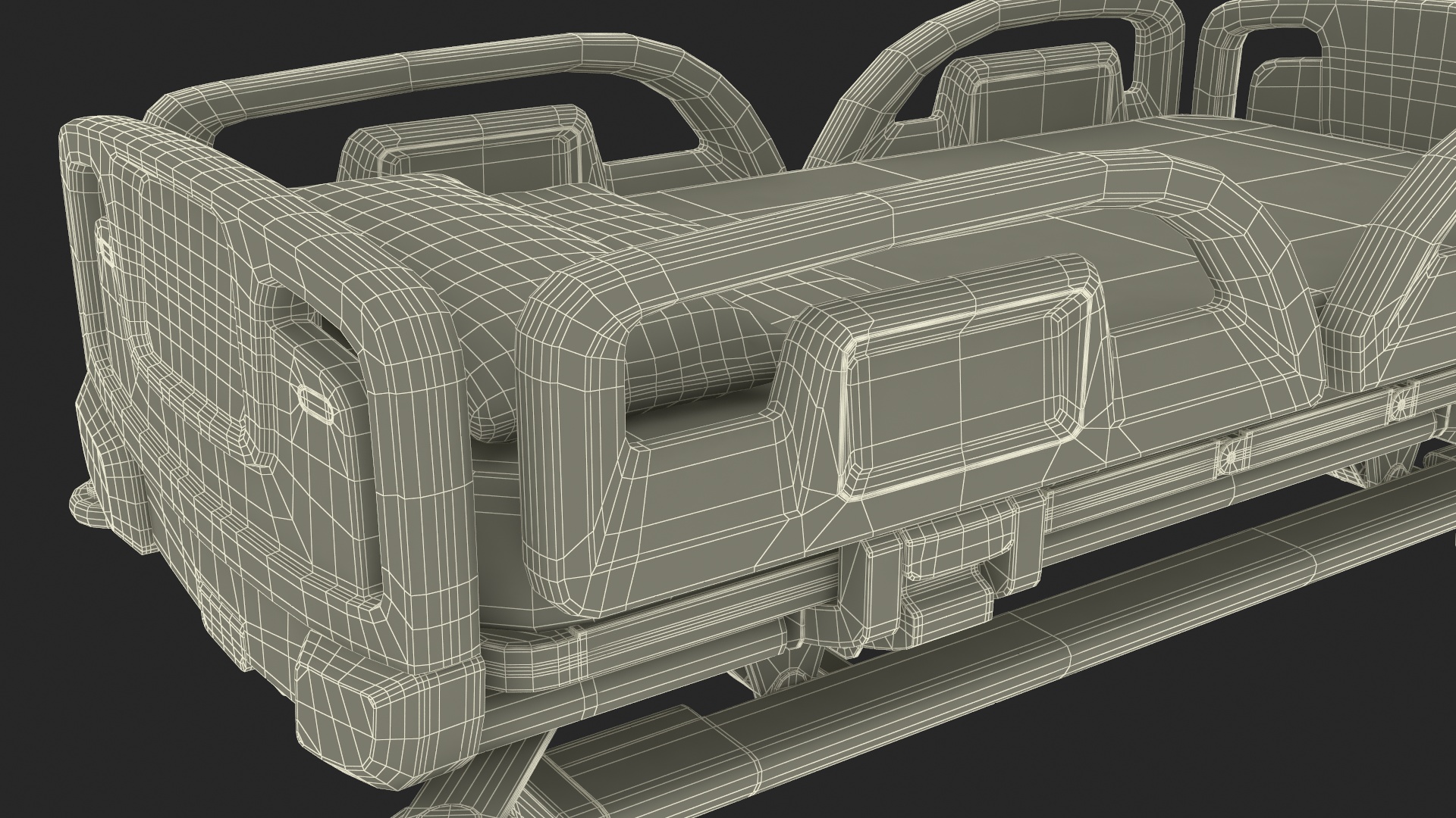3D Smart Hospital Bed model