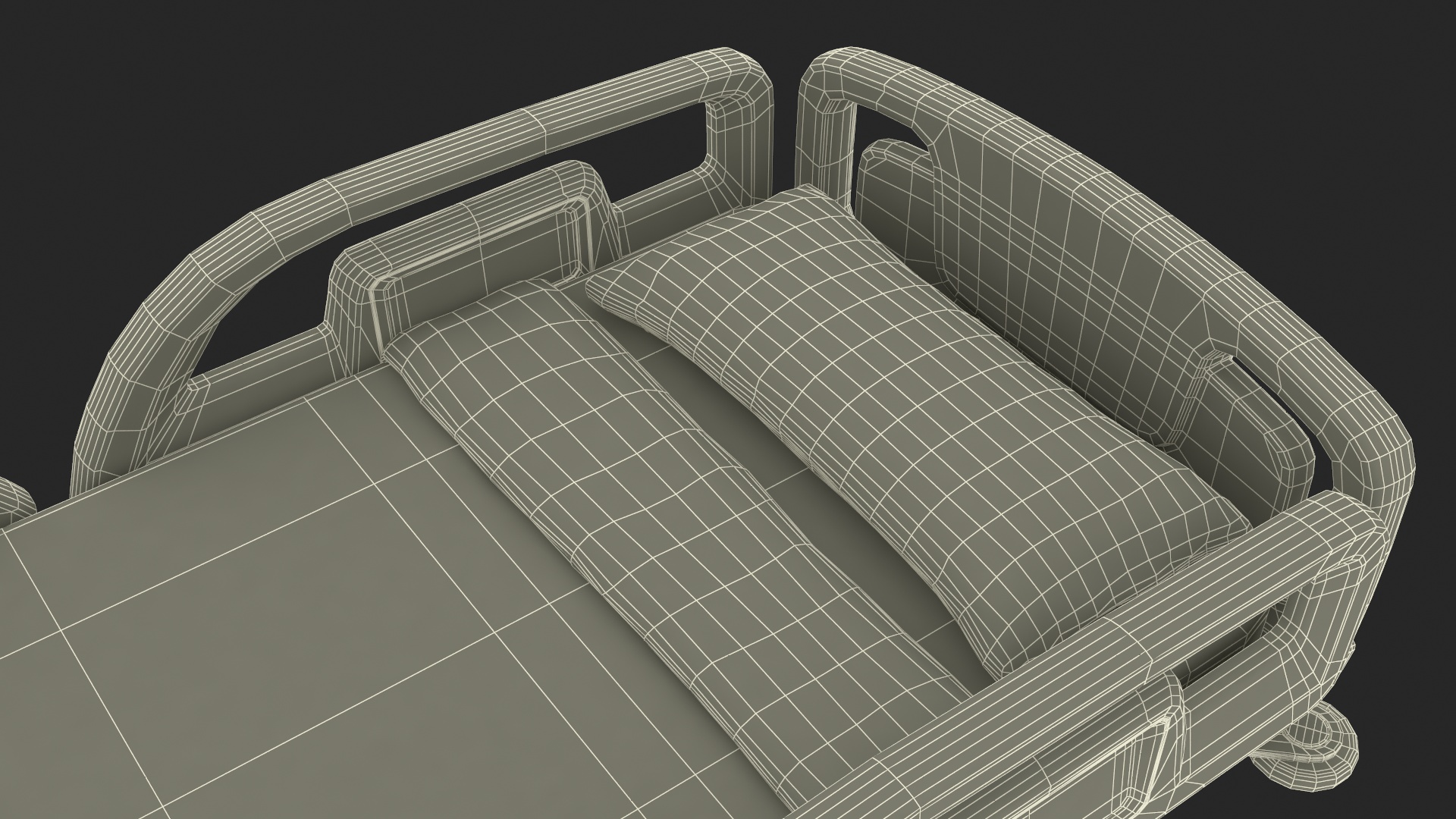 3D Smart Hospital Bed model