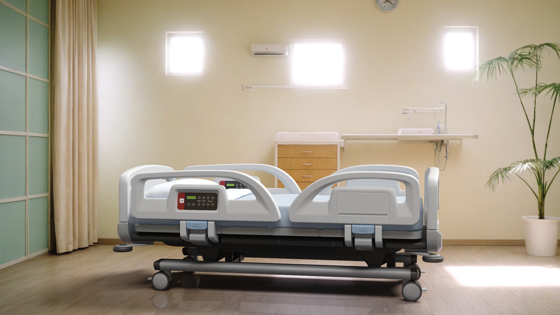 3D Smart Hospital Bed model