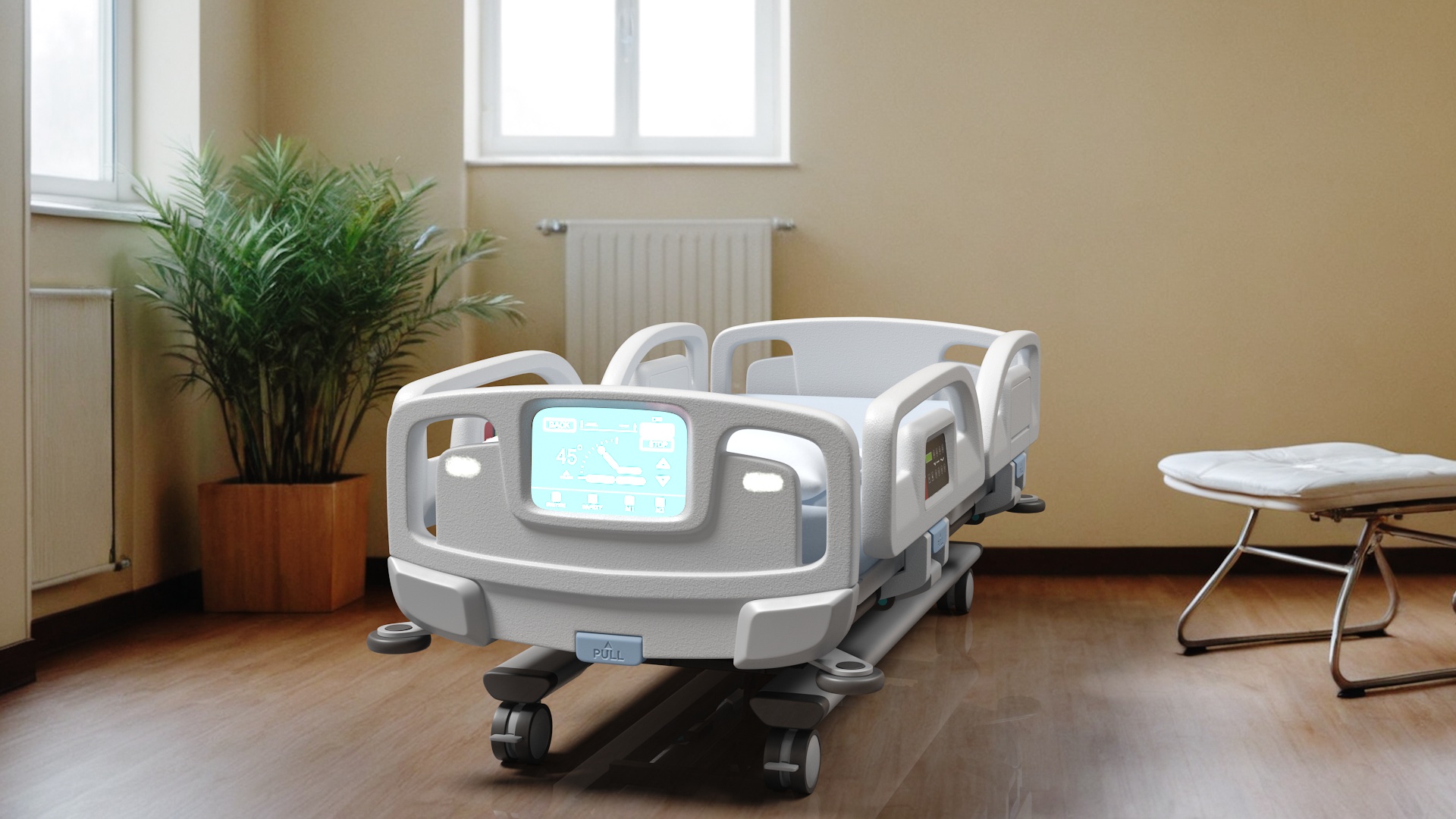 3D Smart Hospital Bed model