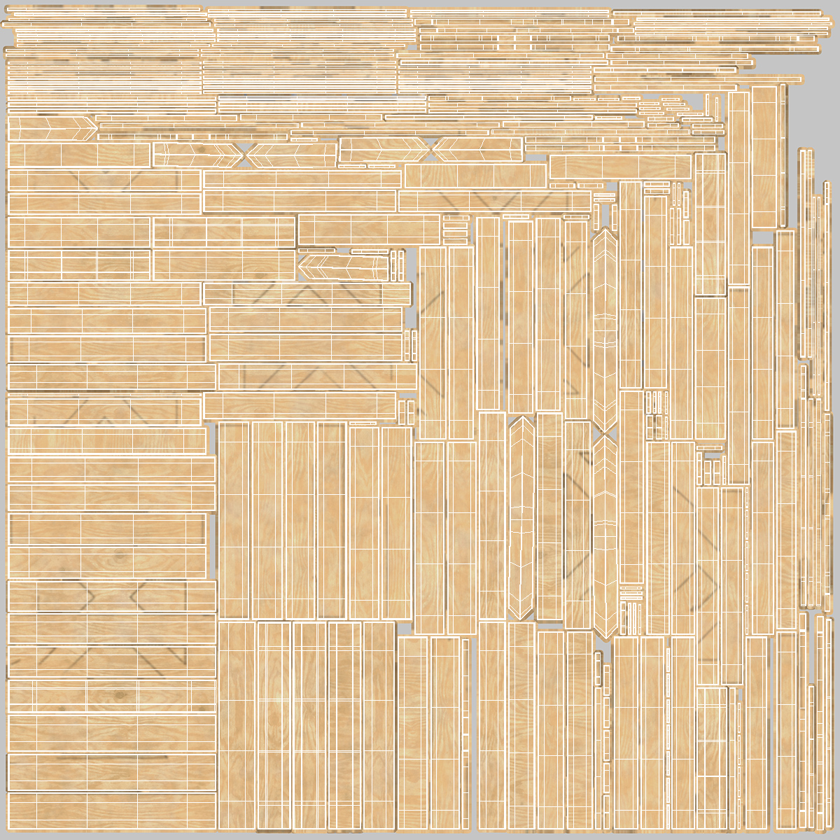 Open Wooden Shipping Box 3D model