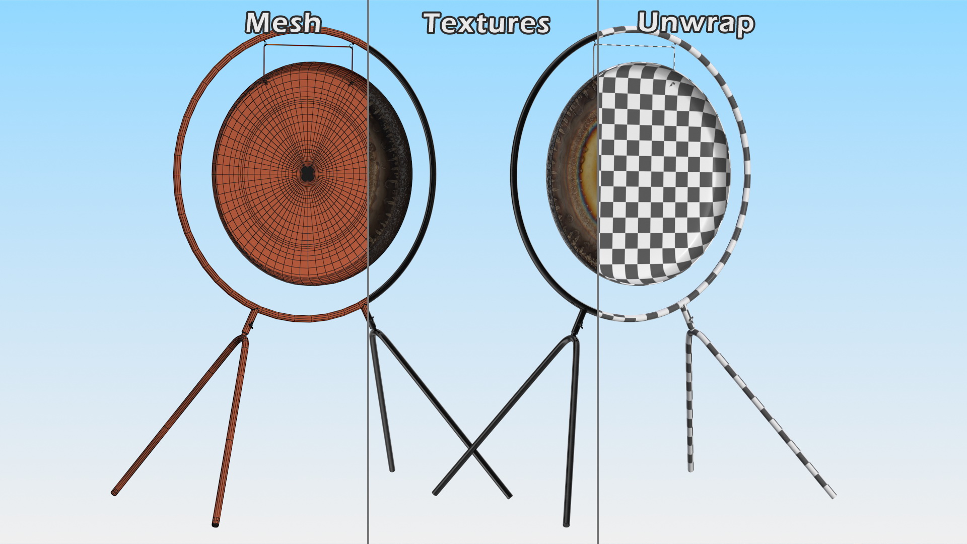3D Symphonic Gong Paiste 28 inch Round Stand