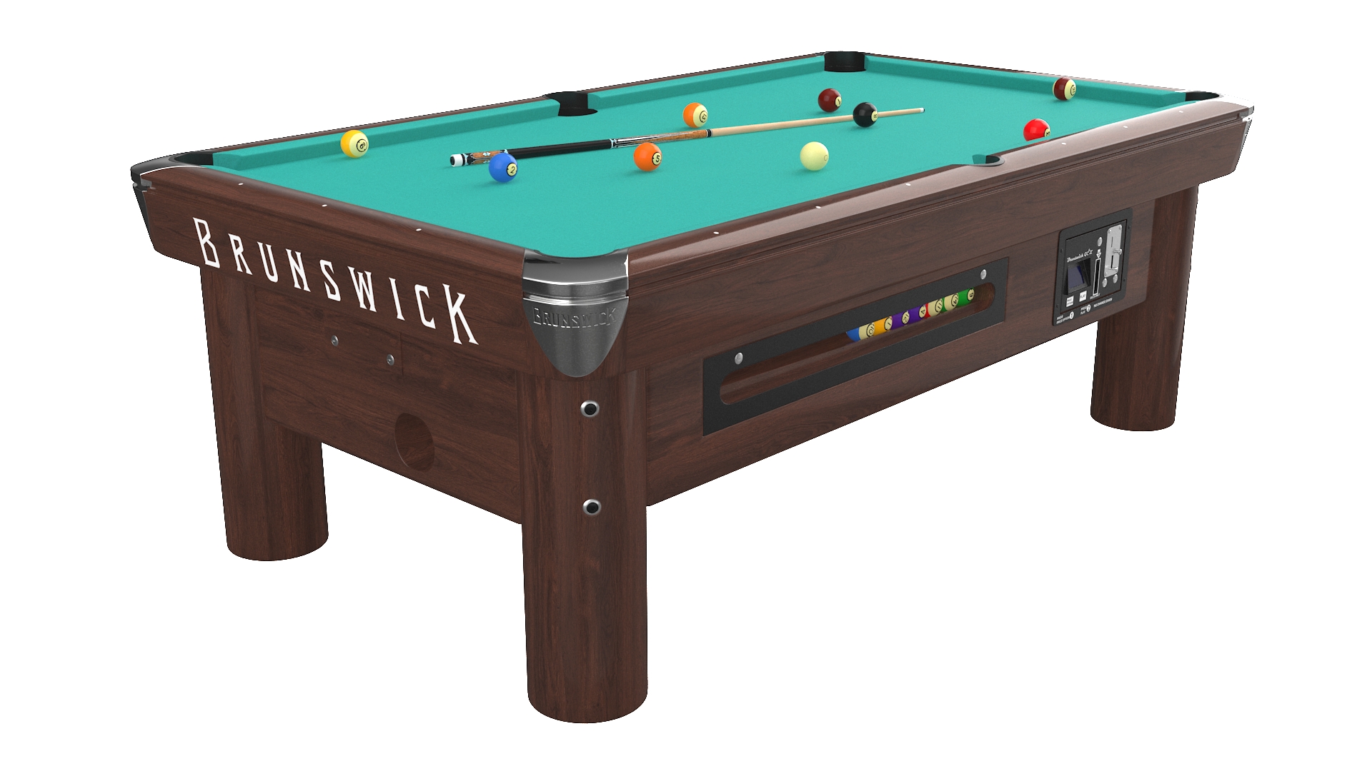 Commercial Public Pool Table Brunswick Green 3D model