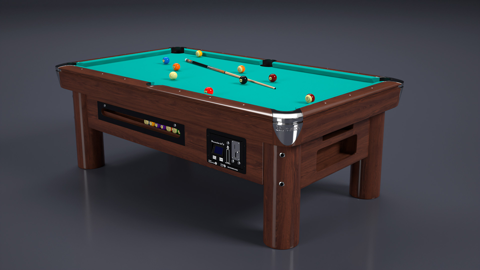 Commercial Public Pool Table Brunswick Green 3D model