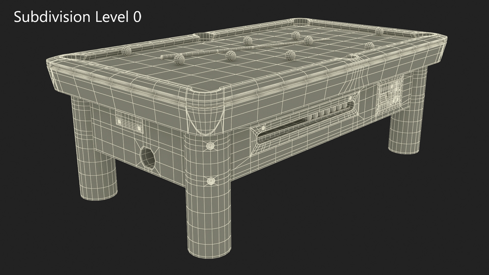Commercial Public Pool Table Brunswick Green 3D model