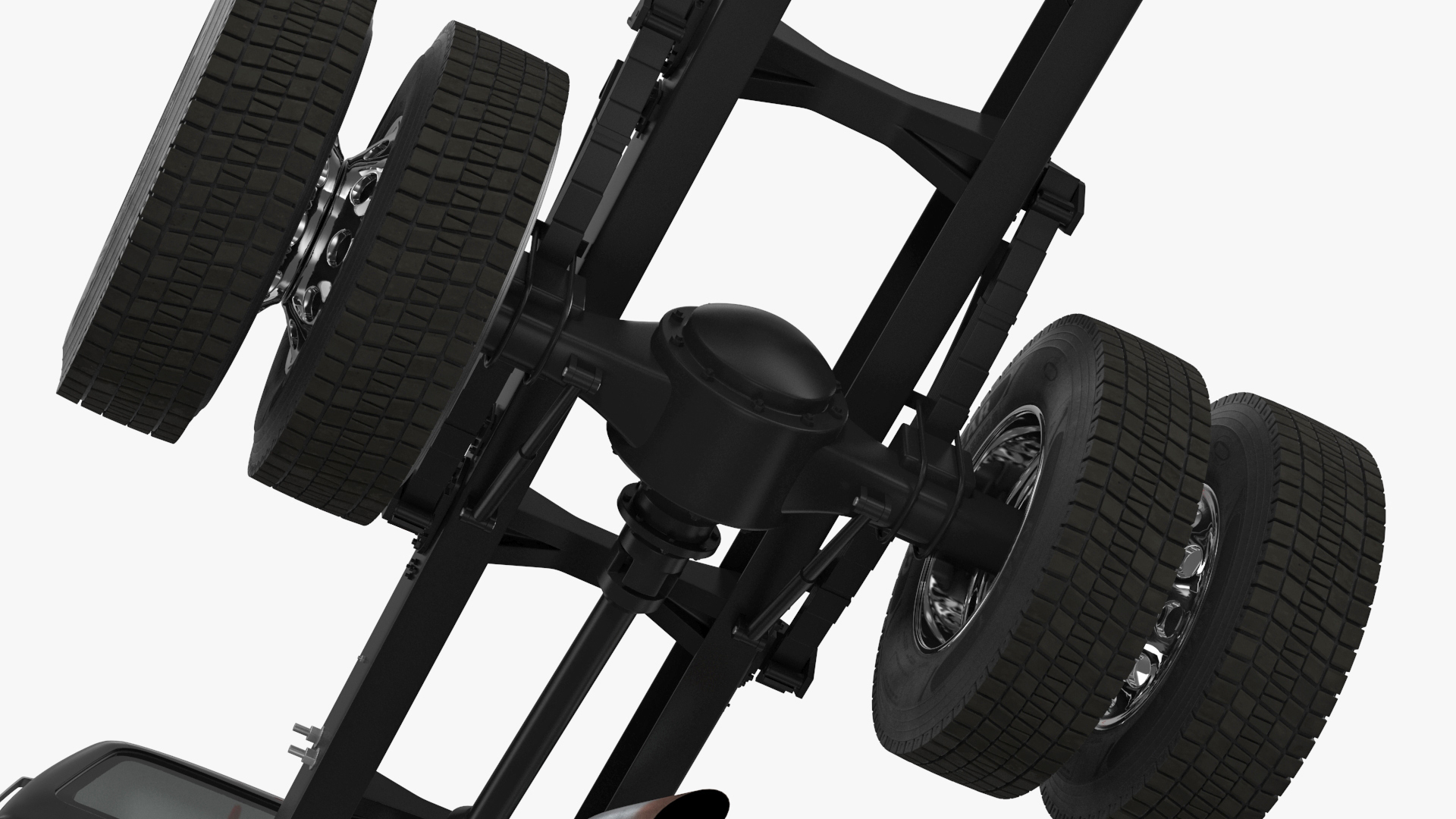3D Ford F-650 Crew Cab Chassis Rigged for Maya model