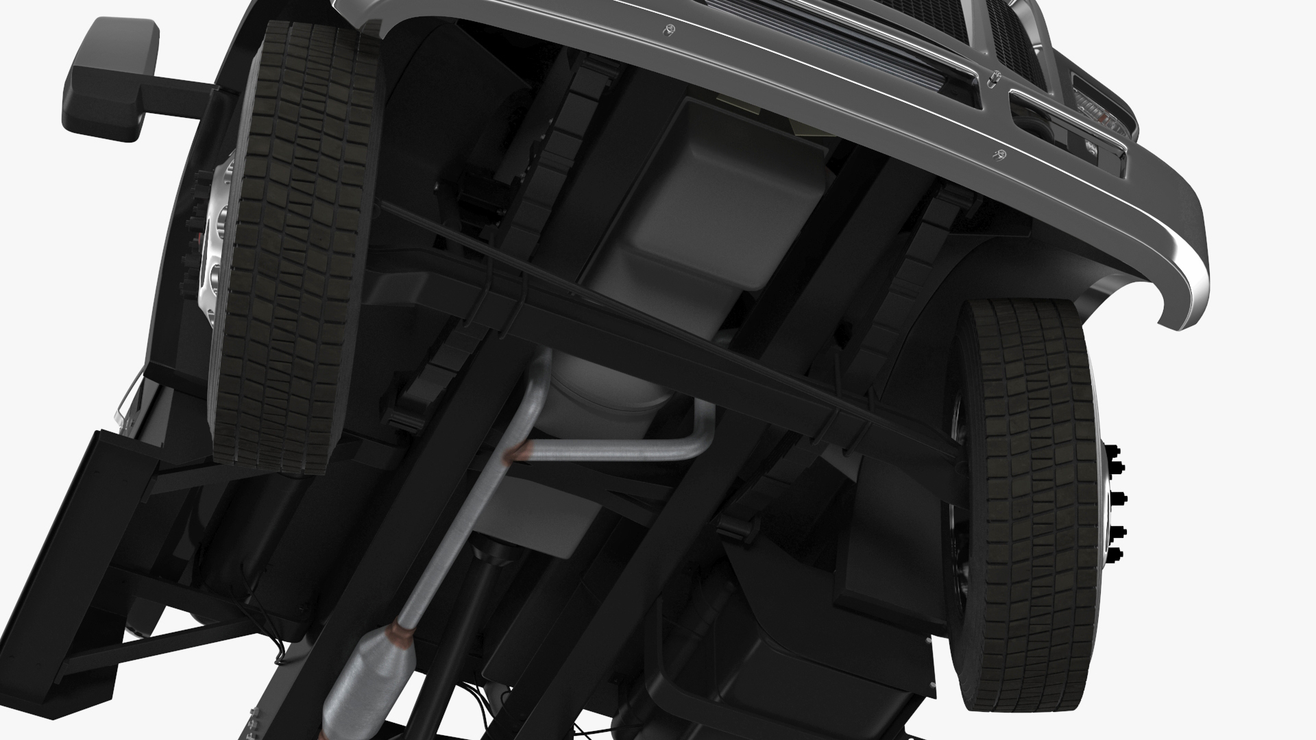 3D Ford F-650 Crew Cab Chassis Rigged for Maya model
