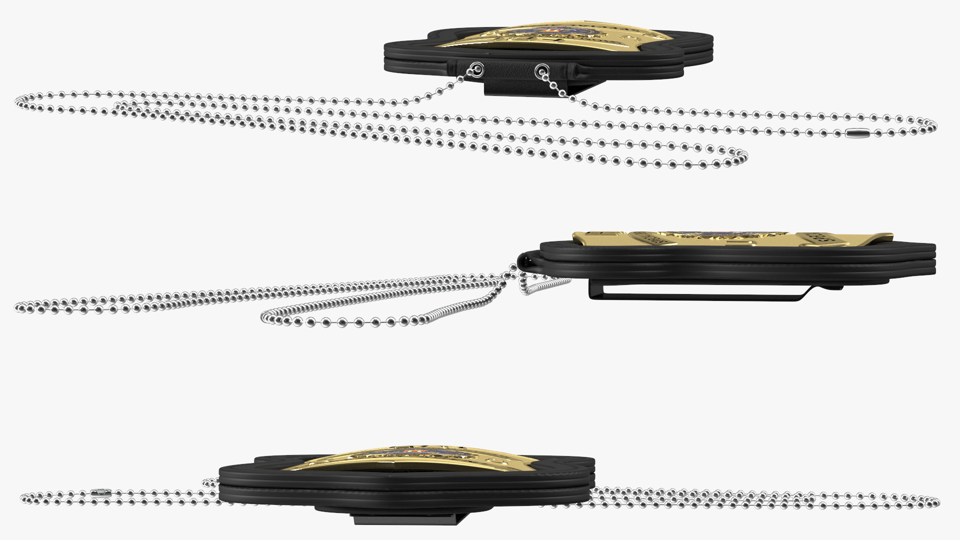 3D model FBI Badge in Leather Case