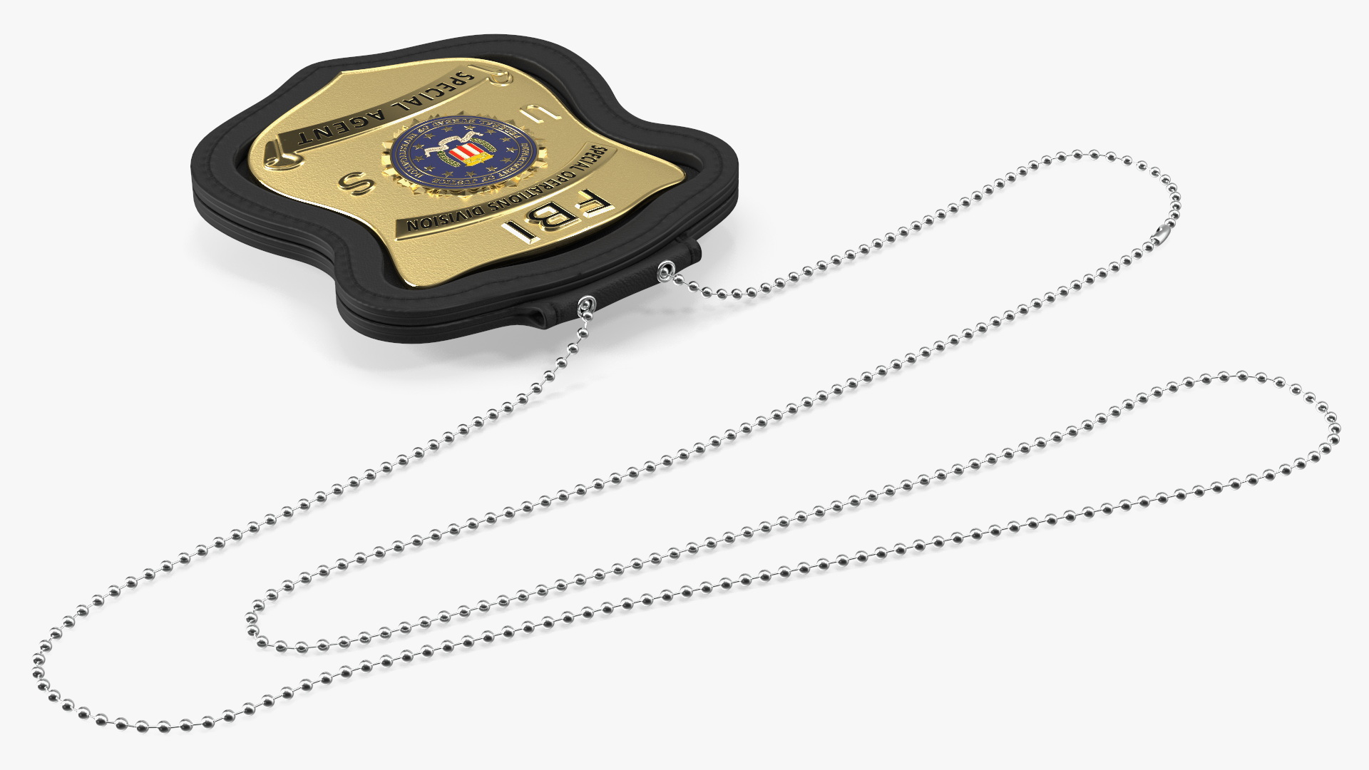 3D model FBI Badge in Leather Case