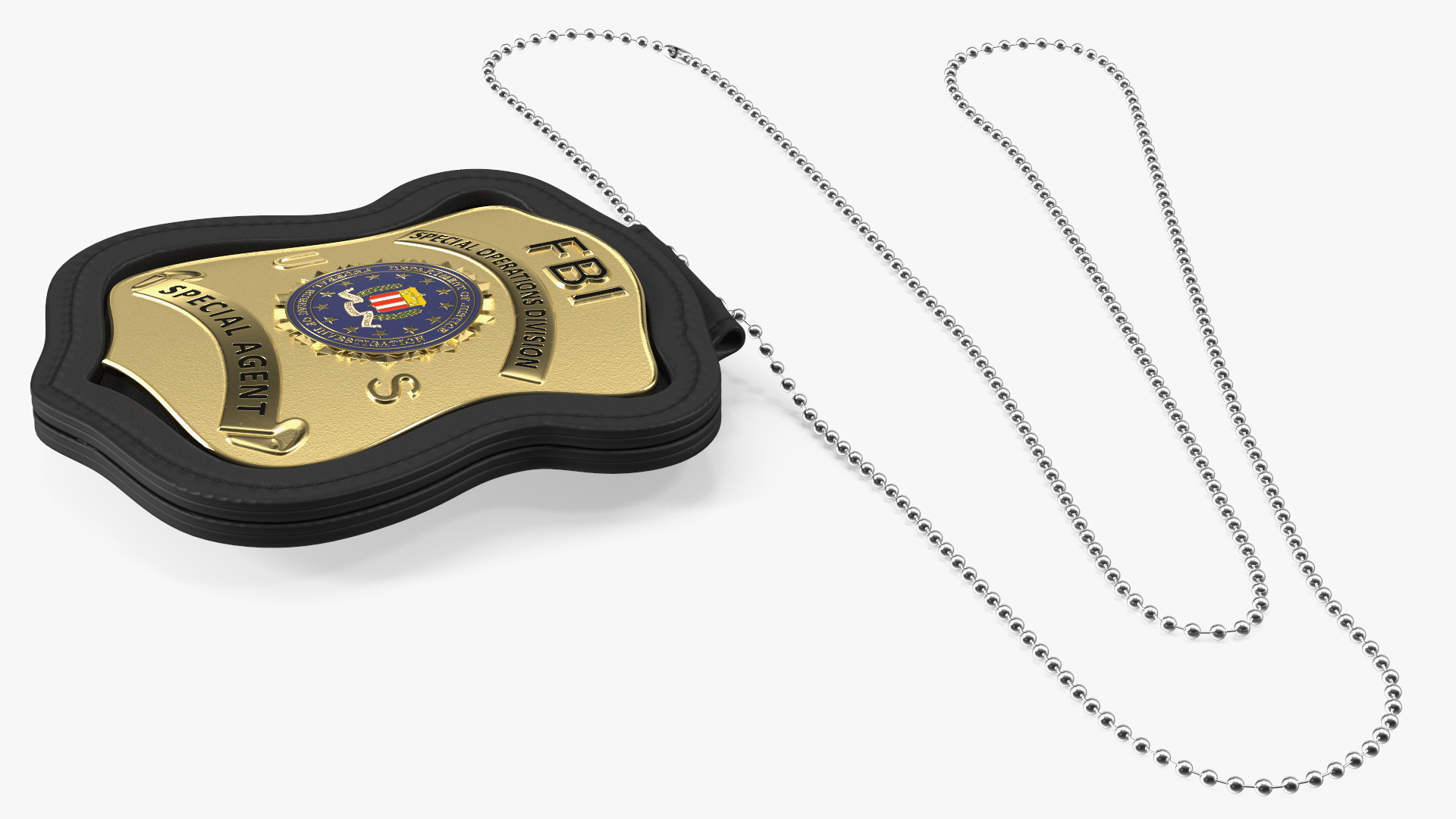 3D model FBI Badge in Leather Case