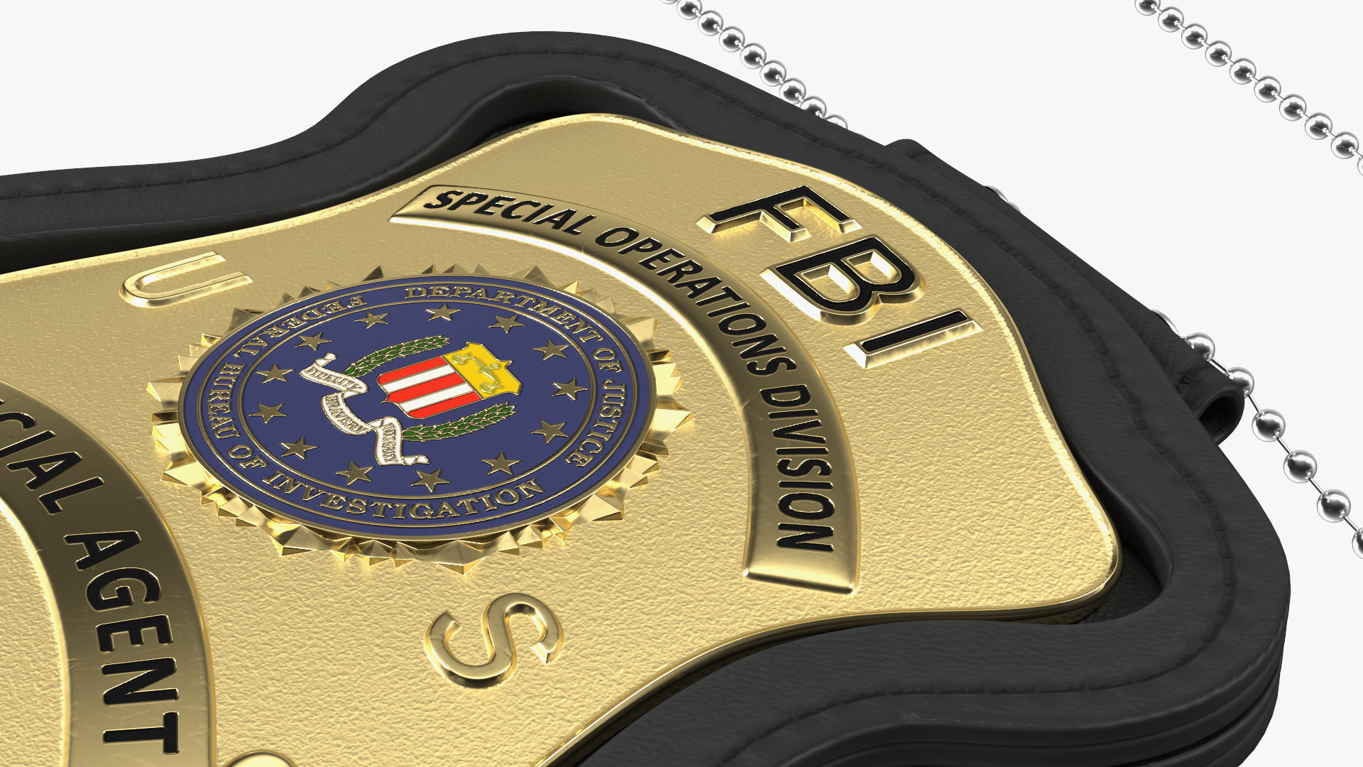 3D model FBI Badge in Leather Case