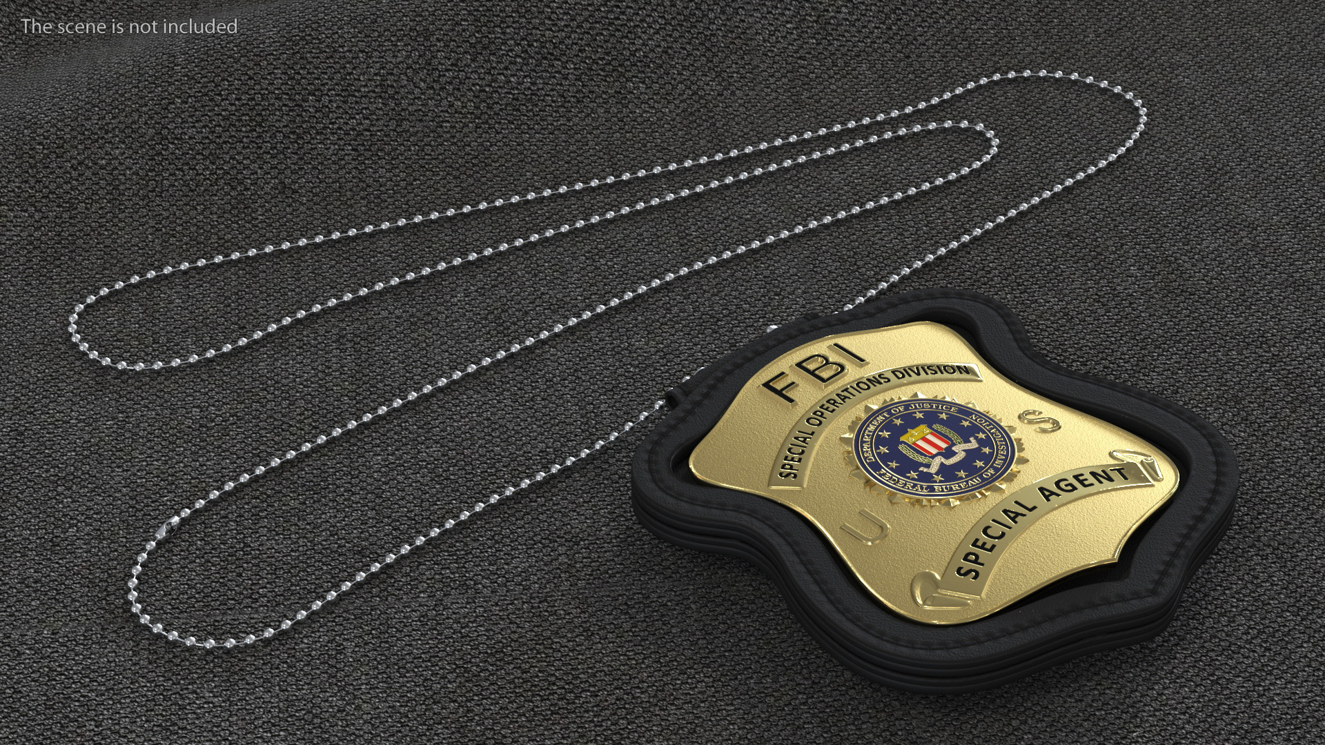 3D model FBI Badge in Leather Case