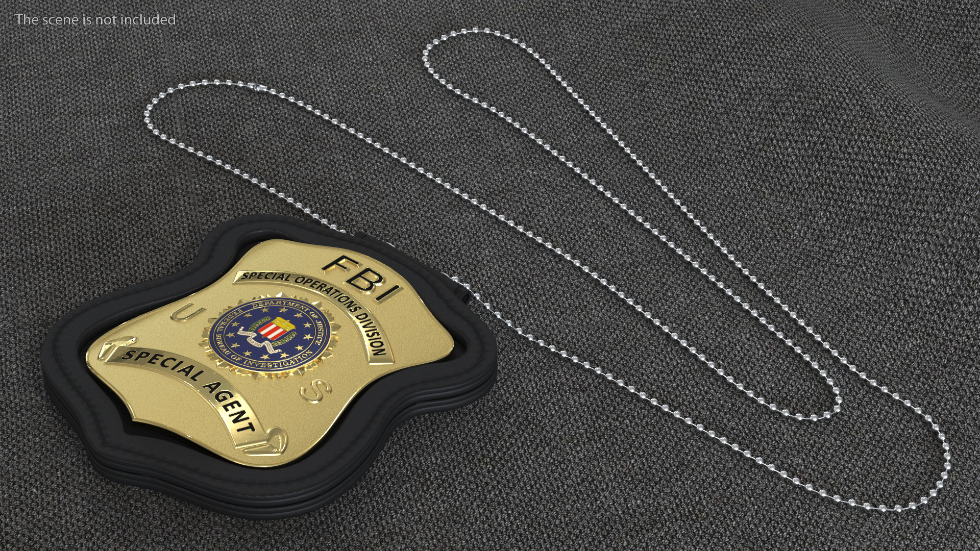 3D model FBI Badge in Leather Case