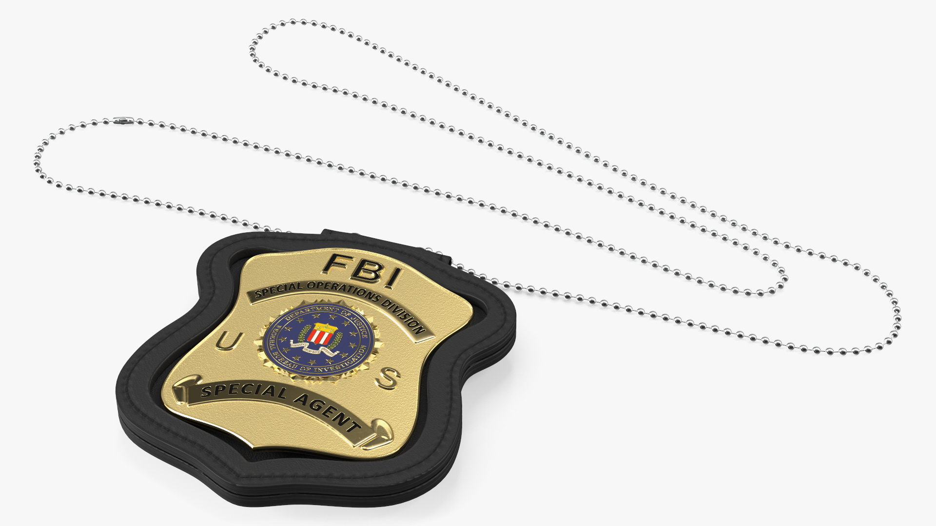 3D model FBI Badge in Leather Case
