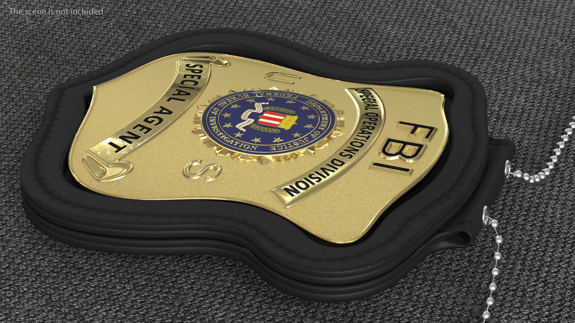 3D model FBI Badge in Leather Case