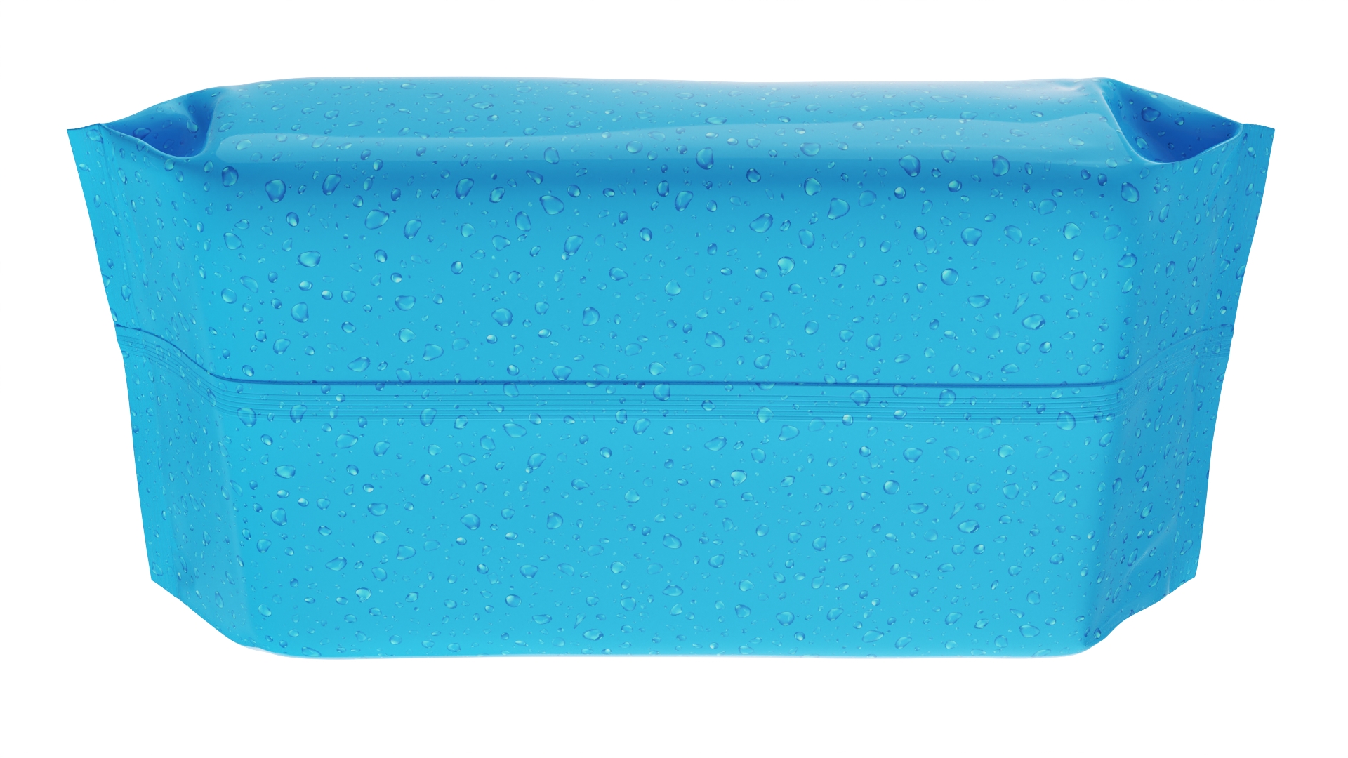 Opened Blue Package of Wet Wipes 3D