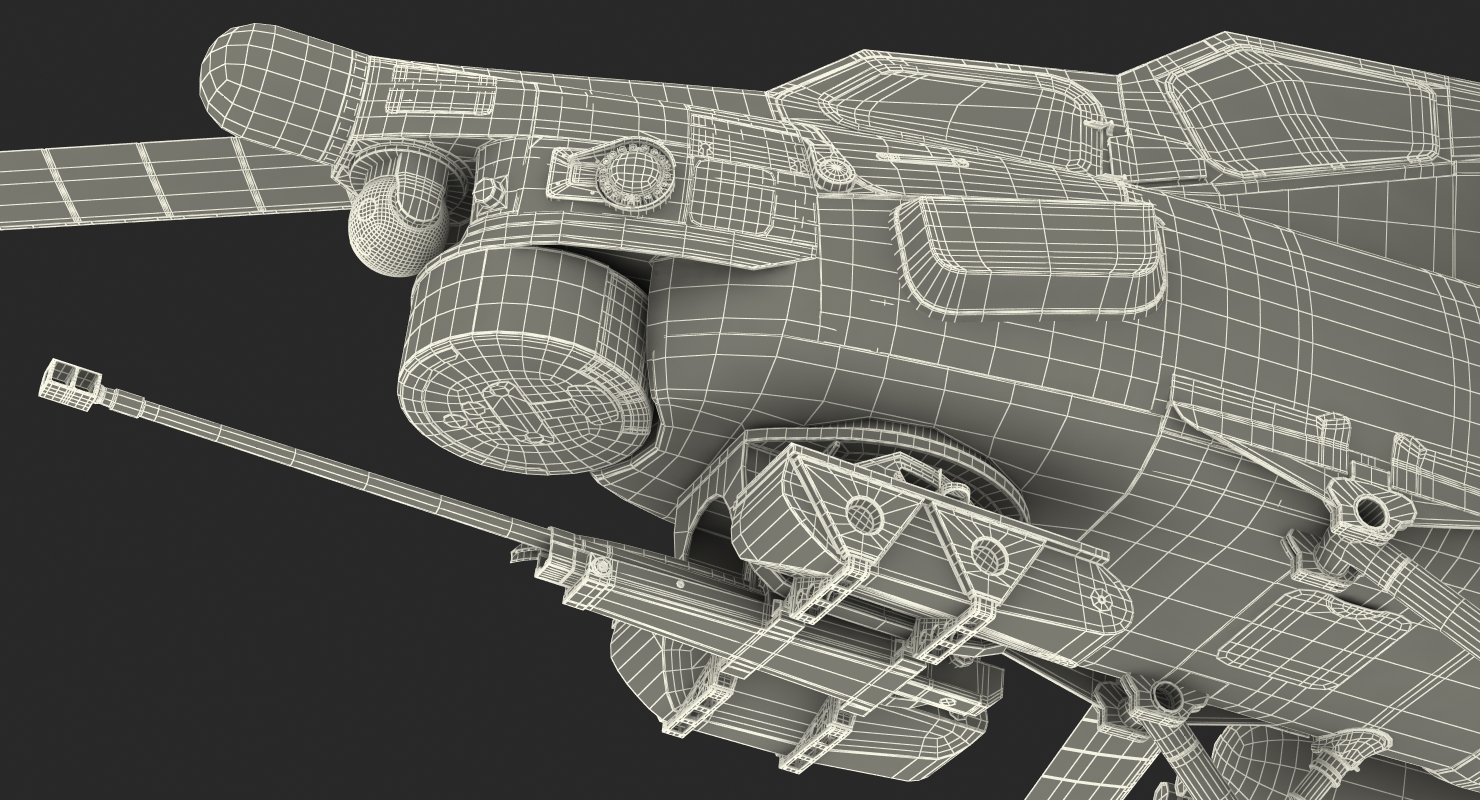 Attack Helicopter MI 28N Havoc with Radar Station 3D model