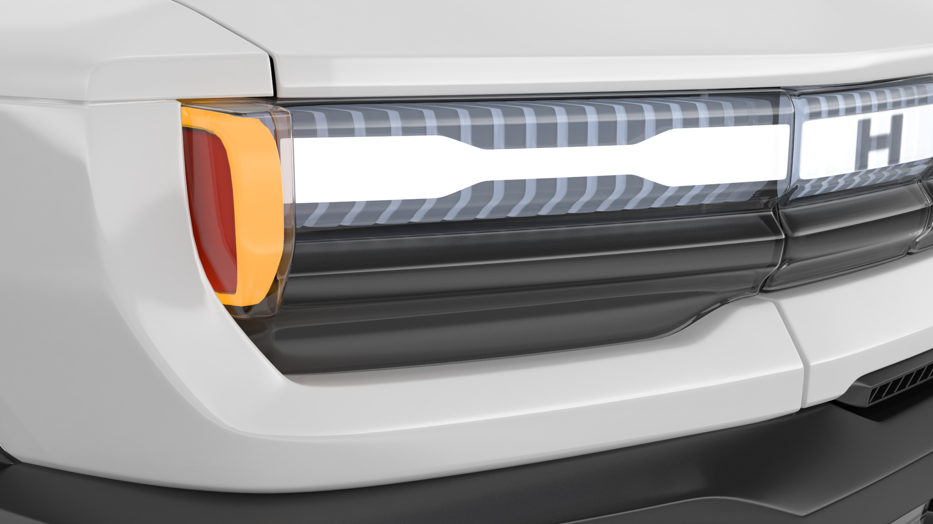 GMC Hummer EV PICKUP Lights On Rigged 3D