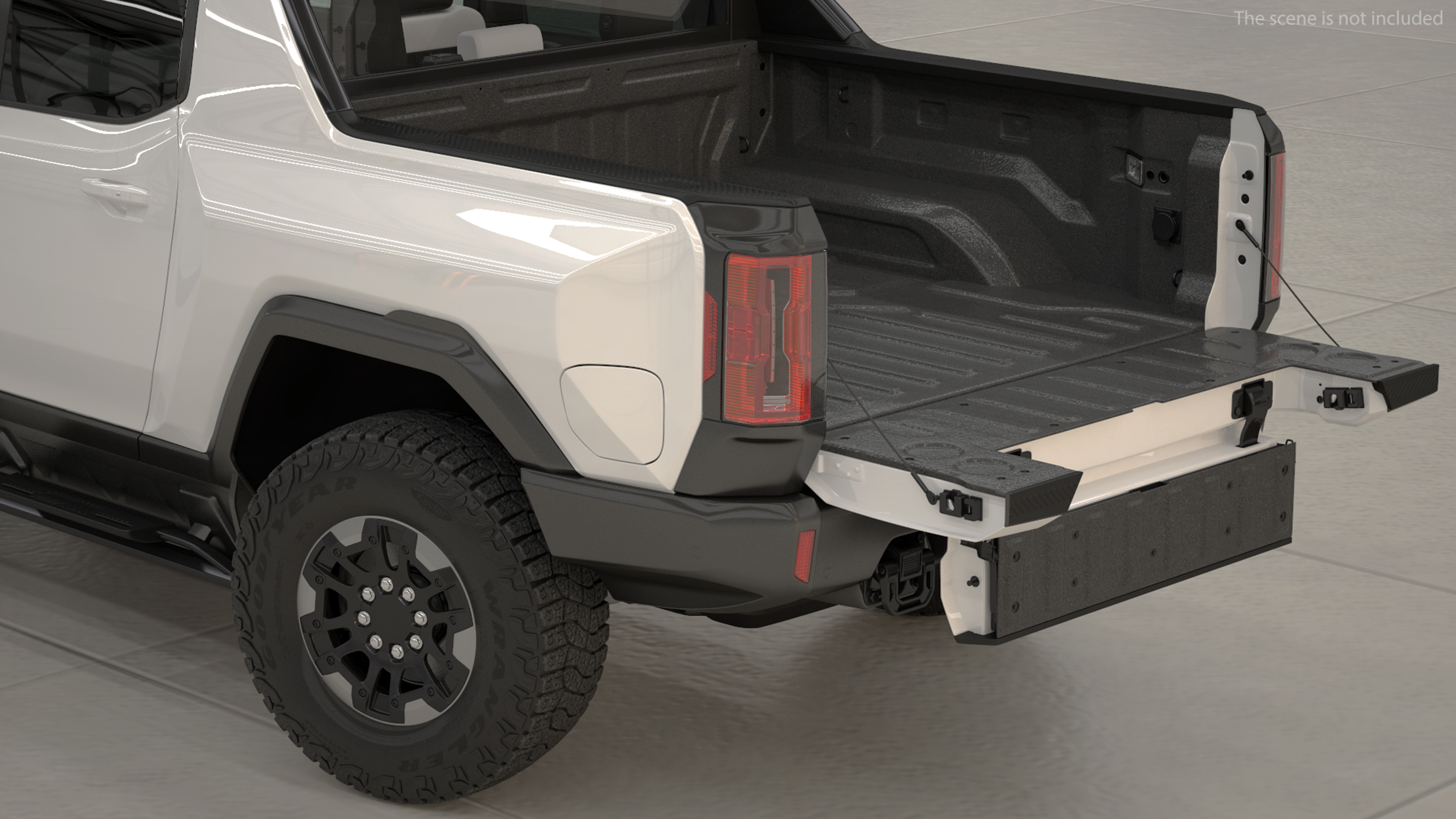 GMC Hummer EV PICKUP Lights On Rigged 3D