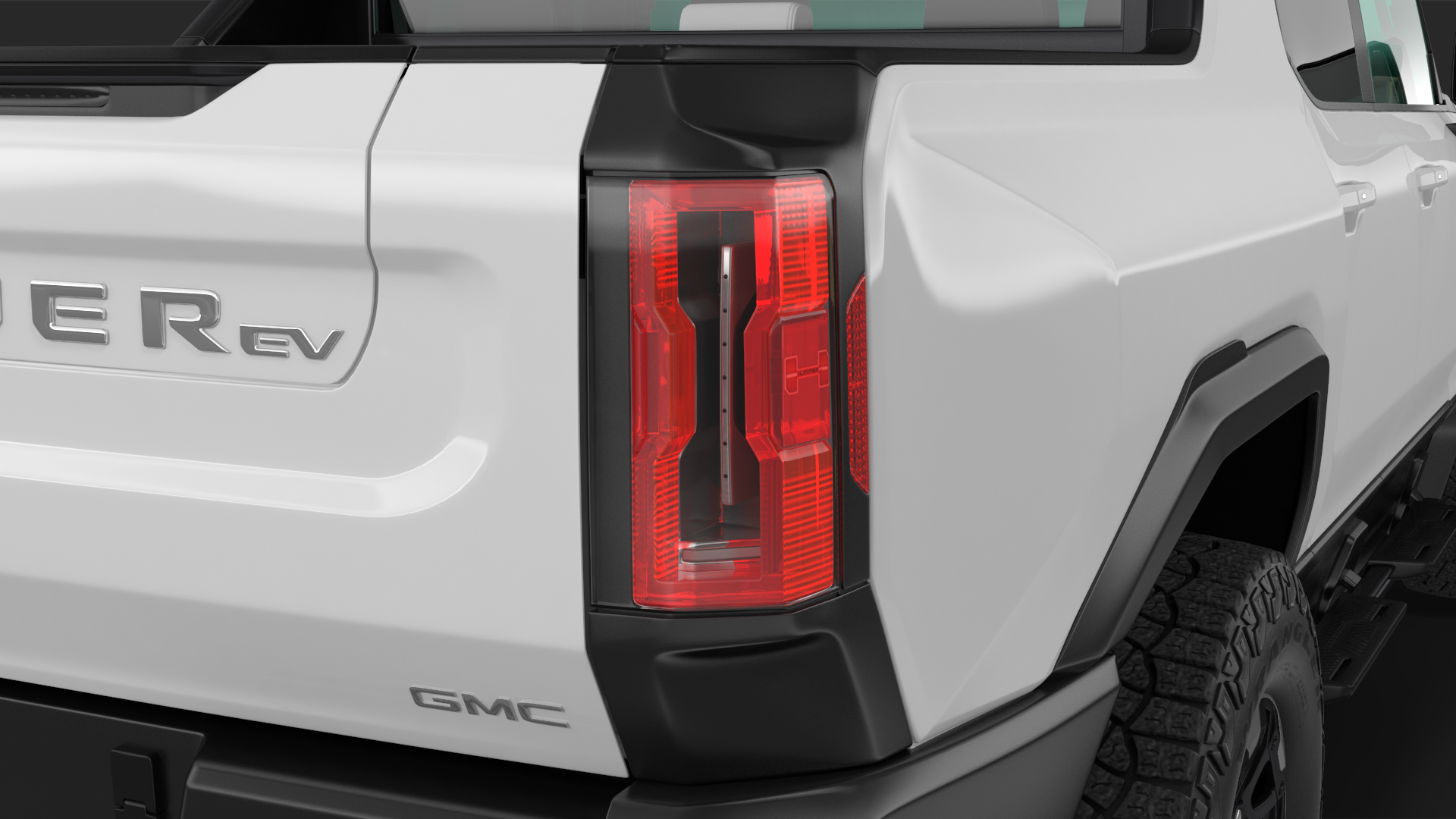 GMC Hummer EV PICKUP Lights On Rigged 3D