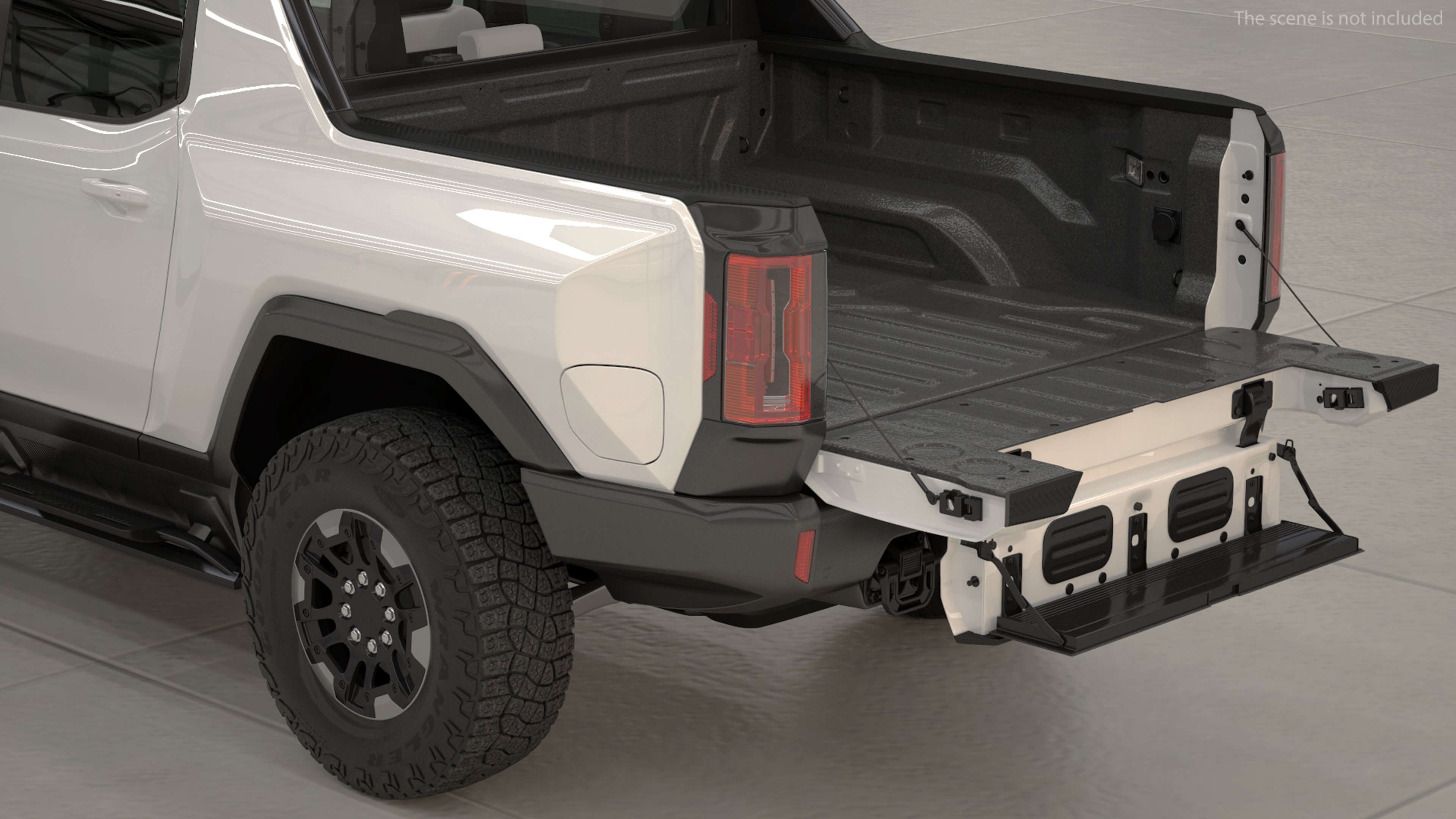 GMC Hummer EV PICKUP Lights On Rigged 3D