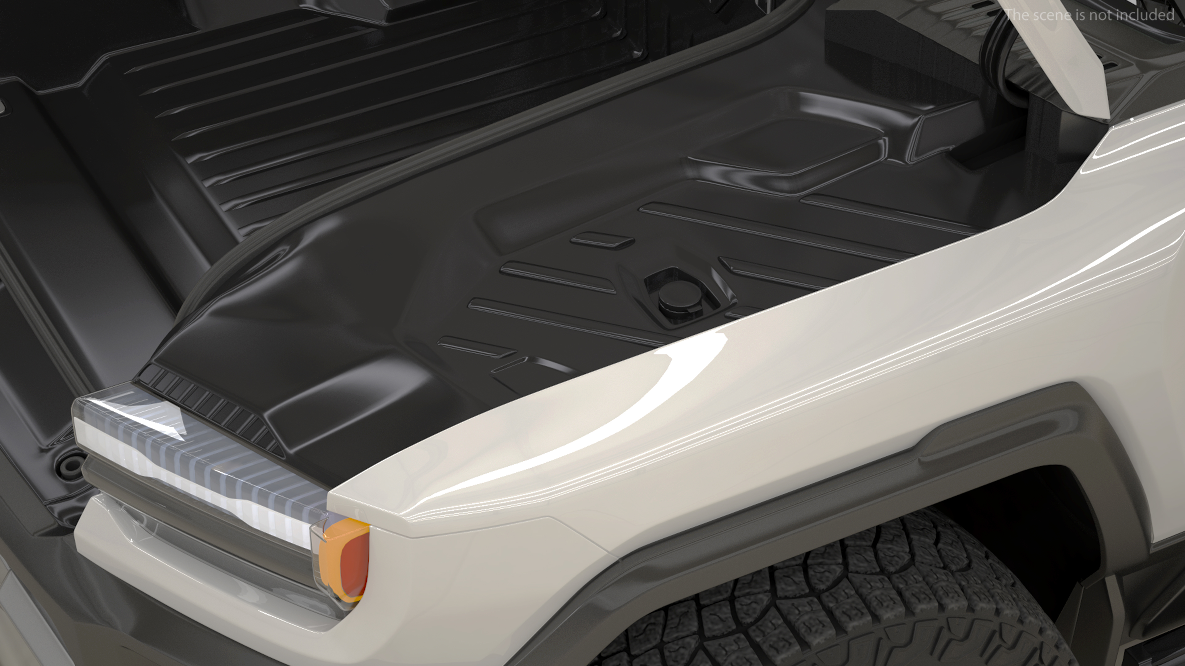 GMC Hummer EV PICKUP Lights On Rigged 3D
