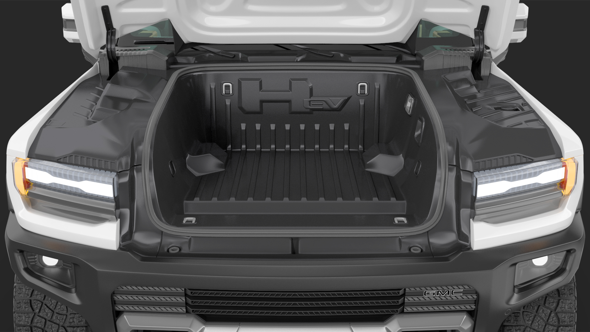 GMC Hummer EV PICKUP Lights On Rigged 3D