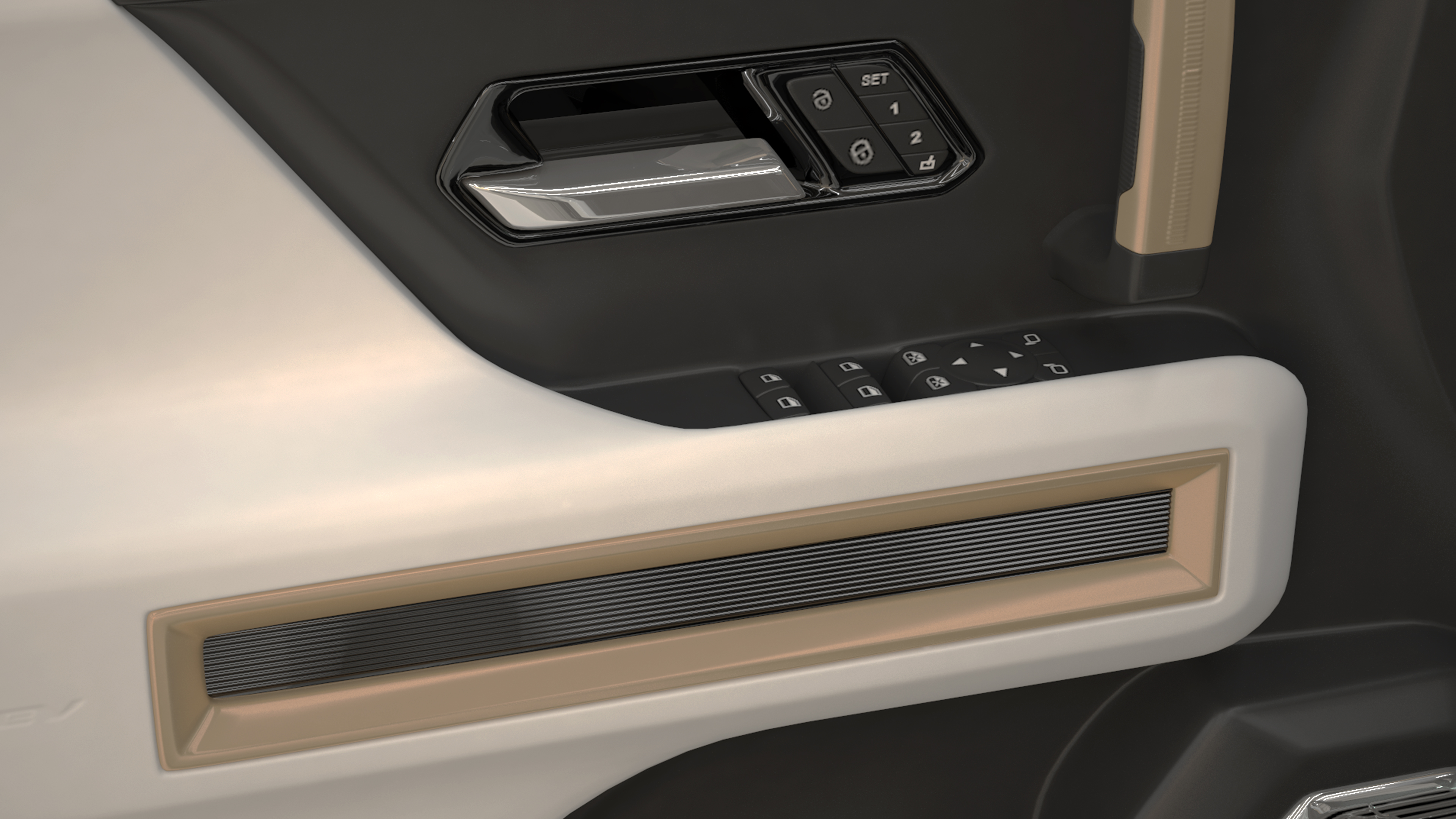 GMC Hummer EV PICKUP Lights On Rigged 3D