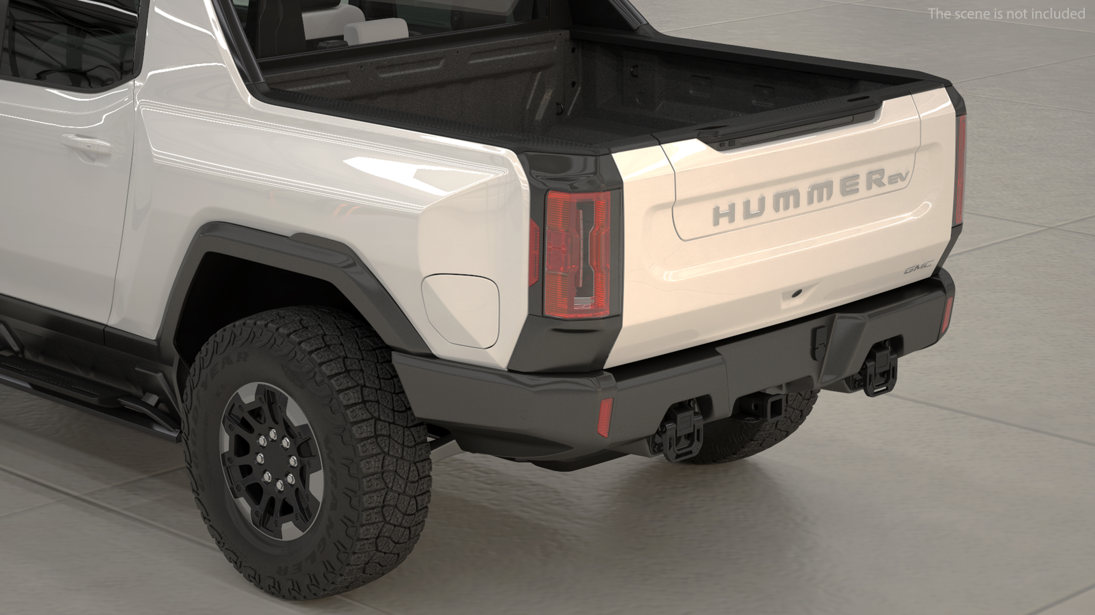 GMC Hummer EV PICKUP Lights On Rigged 3D