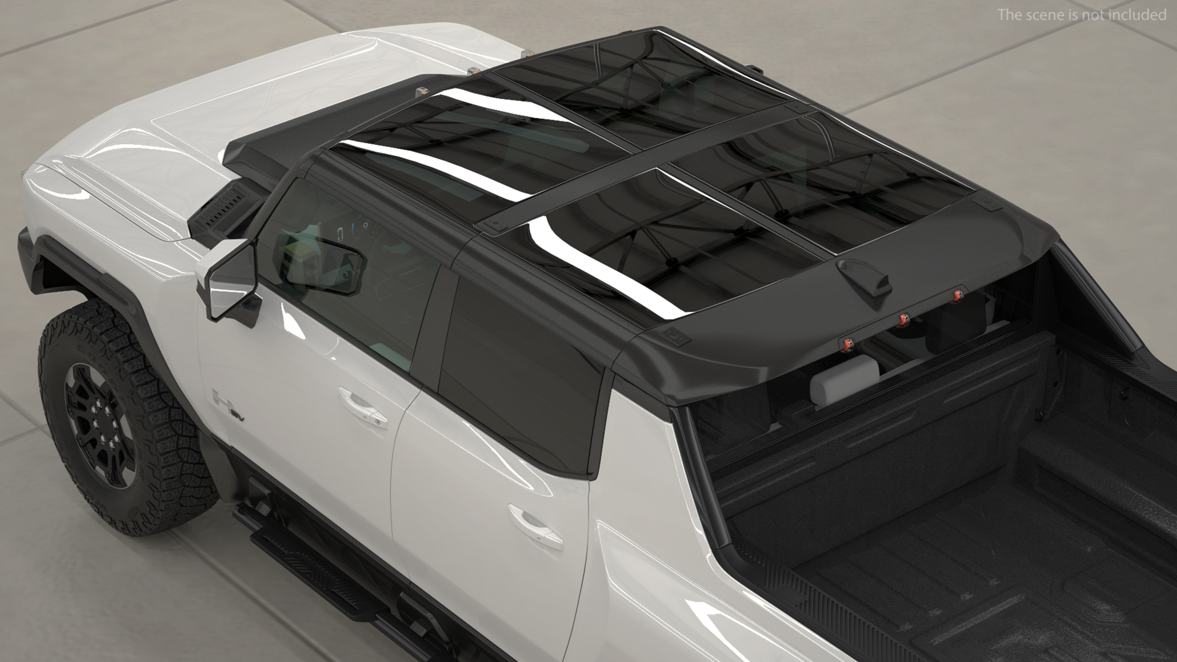 GMC Hummer EV PICKUP Lights On Rigged 3D