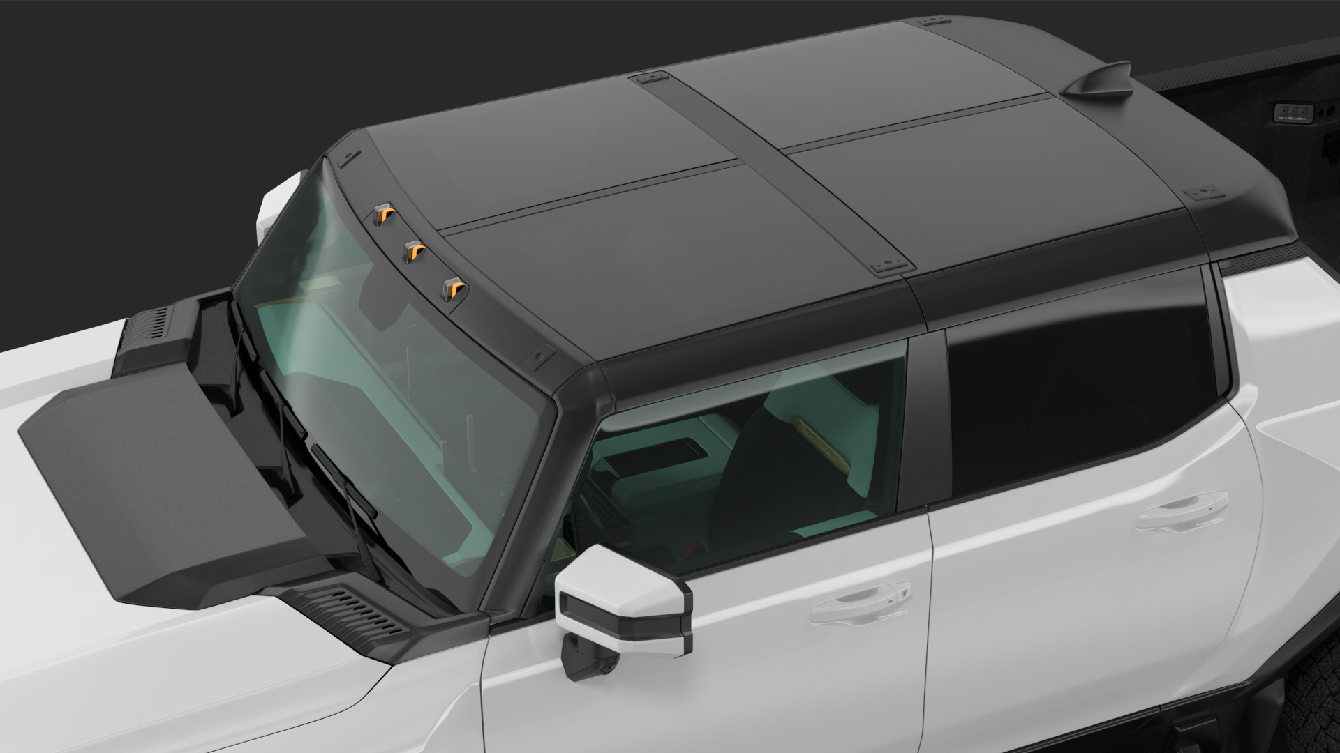 GMC Hummer EV PICKUP Lights On Rigged 3D