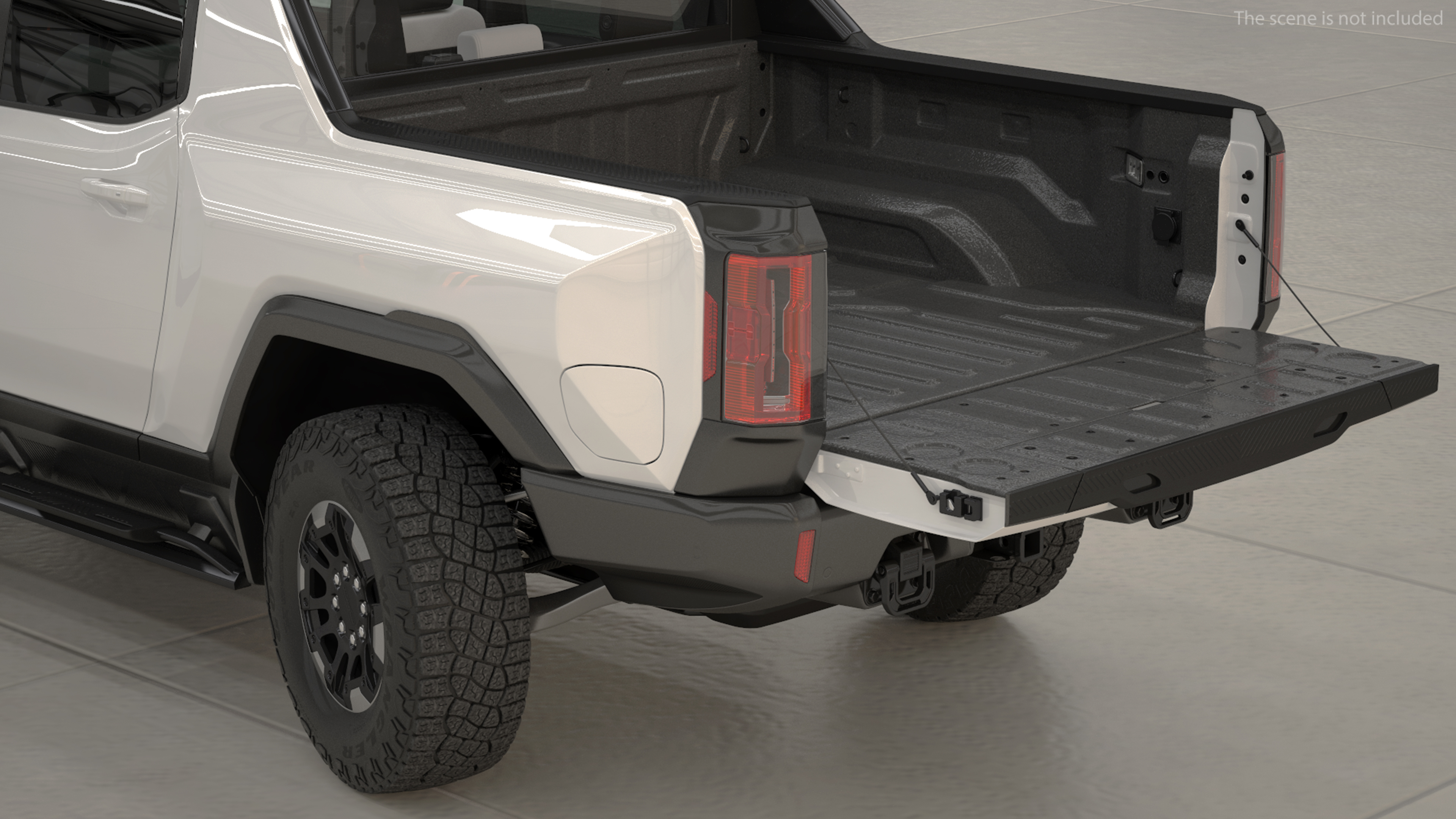 GMC Hummer EV PICKUP Lights On Rigged 3D