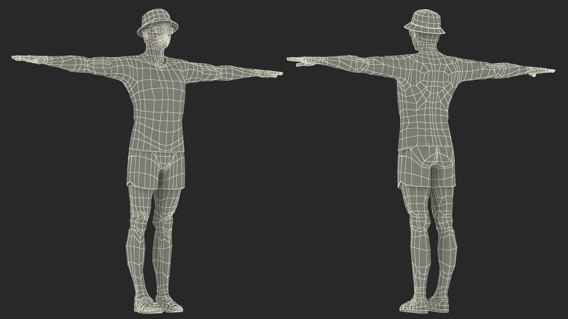 Teen Boy Swimwear Rigged 3D model