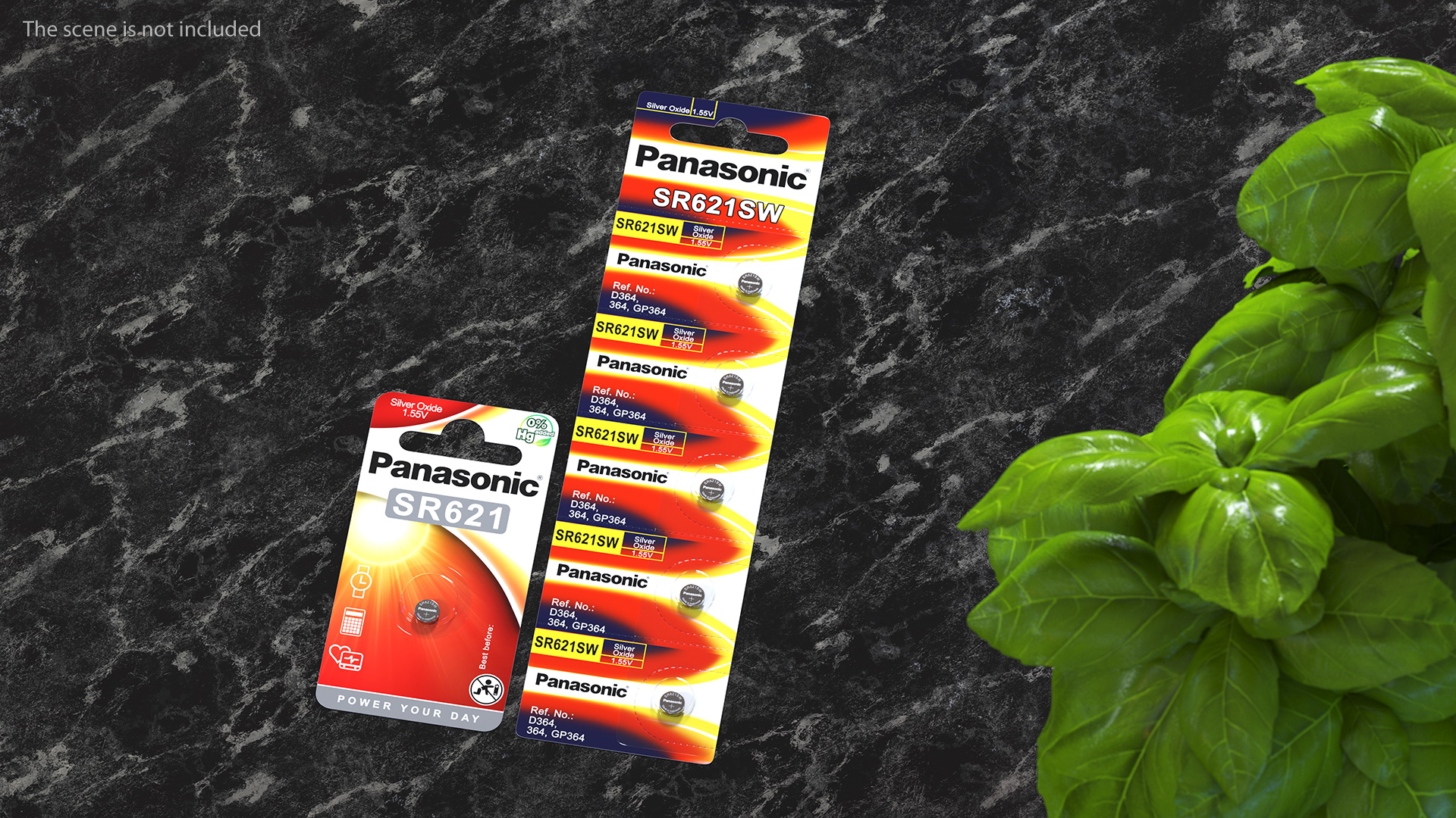 3D Panasonic SR621SW Coin Battery Blister Package