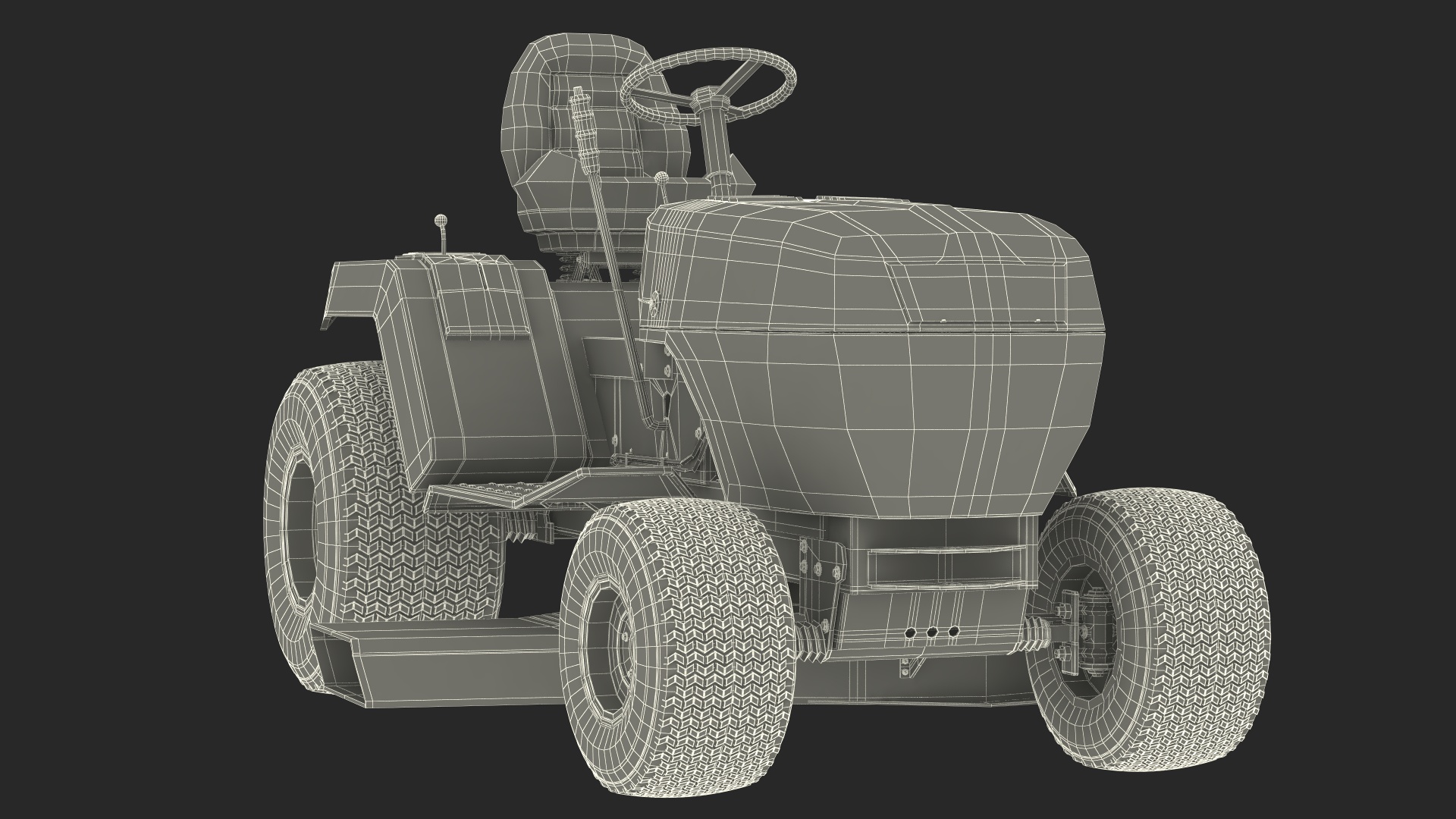 3D Snapper Lawn Tractor Rigged for Maya