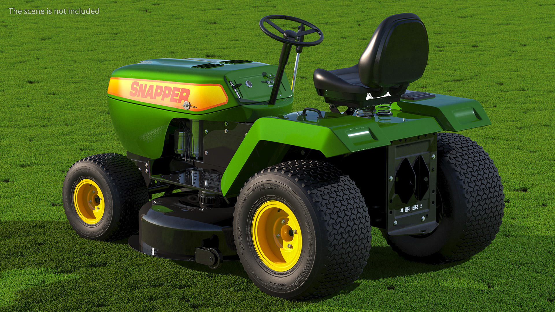 3D Snapper Lawn Tractor Rigged for Maya