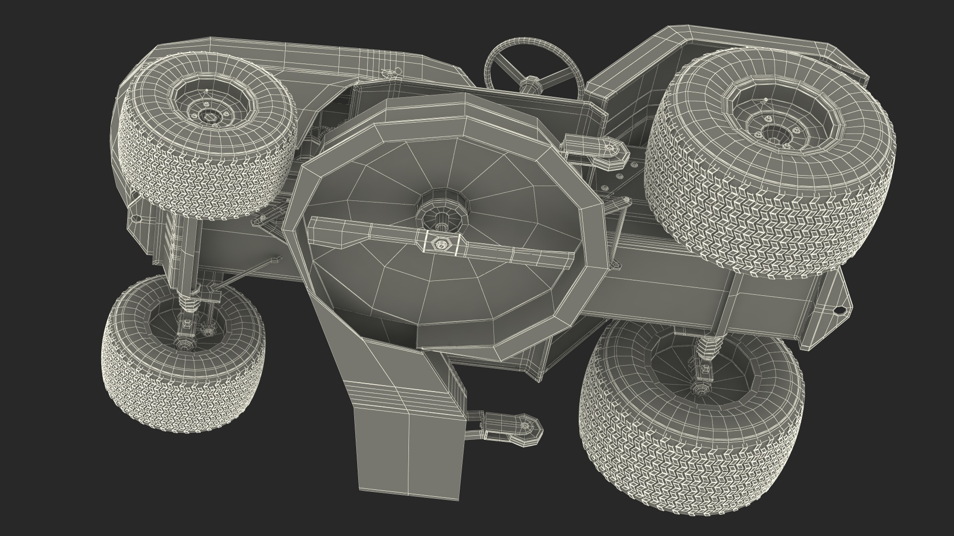 3D Snapper Lawn Tractor Rigged for Maya
