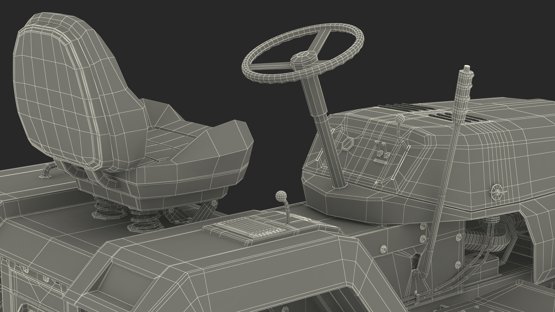 3D Snapper Lawn Tractor Rigged for Maya