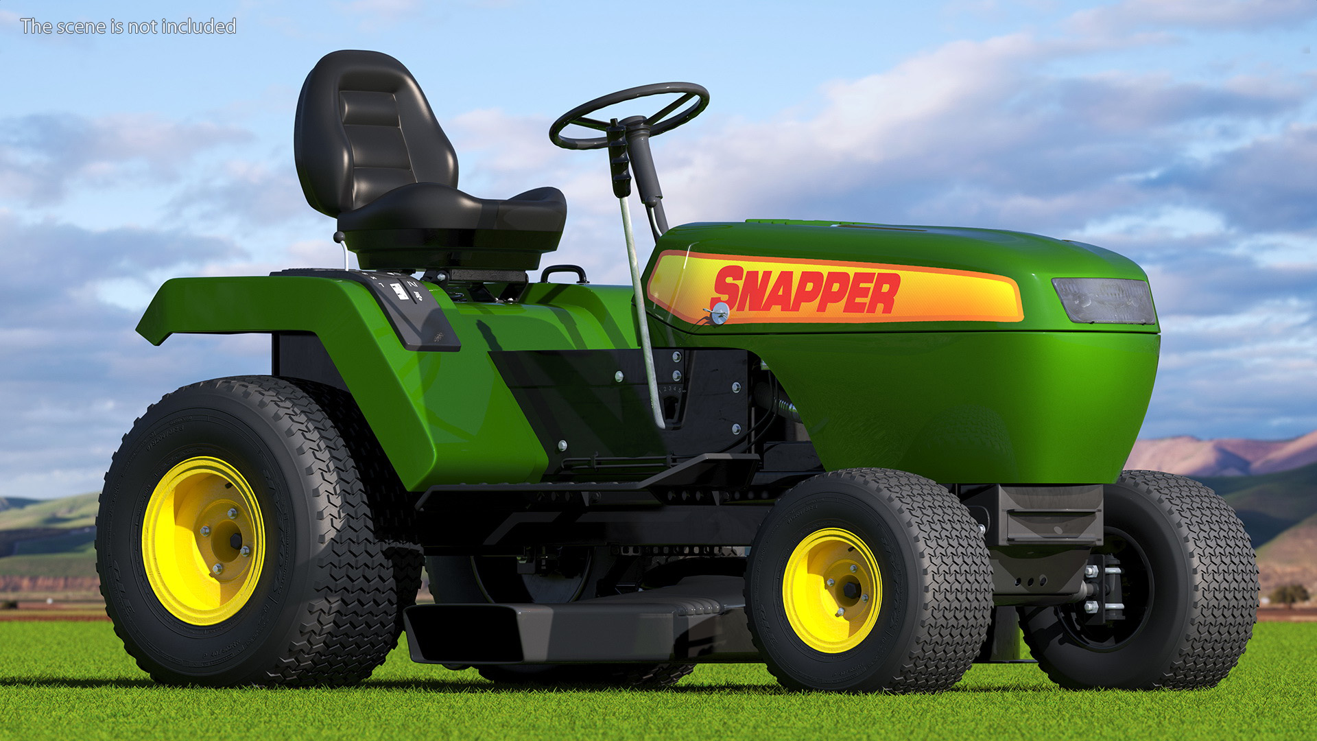 3D Snapper Lawn Tractor Rigged for Maya